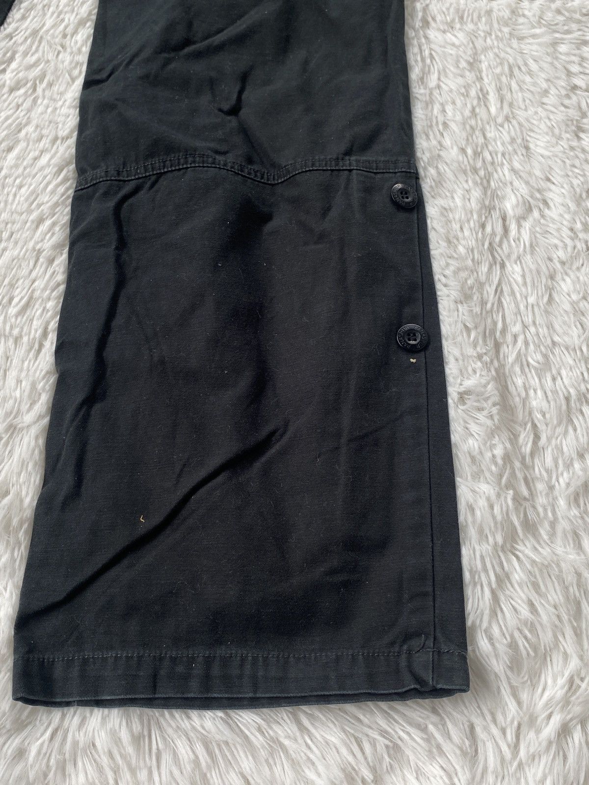 Japanese Brand × Seditionaries 🔥RARE🔥Dominated Handcrafted Double waist Black Cargo Pant Size US 31 - 17 Thumbnail