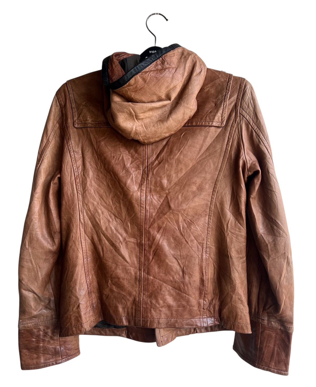 Ekam Haruf Japan Patina Sheepskin Leather Hoodie Toggle Jacket Size US M / EU 48-50 / 2 - 5 Thumbnail