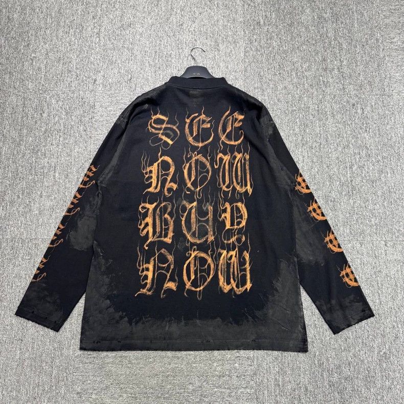 Balenciaga Balenciaga Devanagari letters do old damage to shirts Size US S / EU 44-46 / 1 - 5 Thumbnail