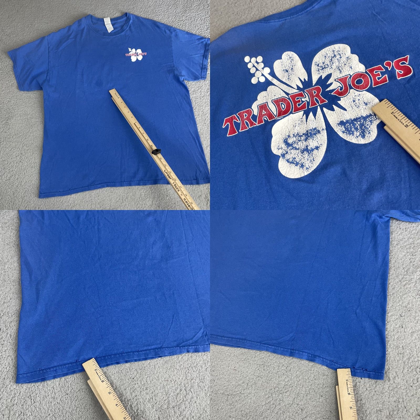 Port & Company Trader Joe’s T Shirt Adult XL Blue Port & Company Unisex Short Sleeve Crew Neck Logo All Seasons Easy Care Vintage No (Note: Vintage is No per data) Size US XL / EU 56 / 4 - 9 Thumbnail