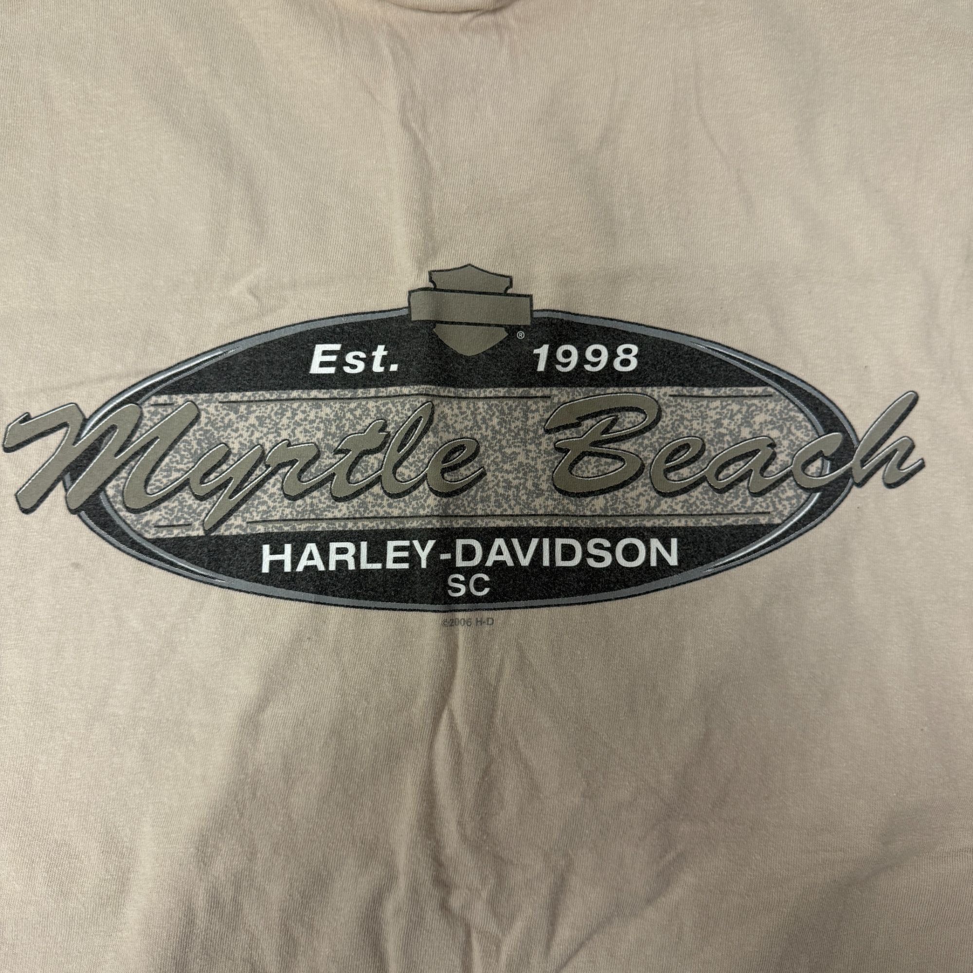 Harley Davidson Myrtle Beach SC Motorcycle SURFER PINUP GIRL Biker T Shirt Size US XL / EU 56 / 4 - 4 Thumbnail