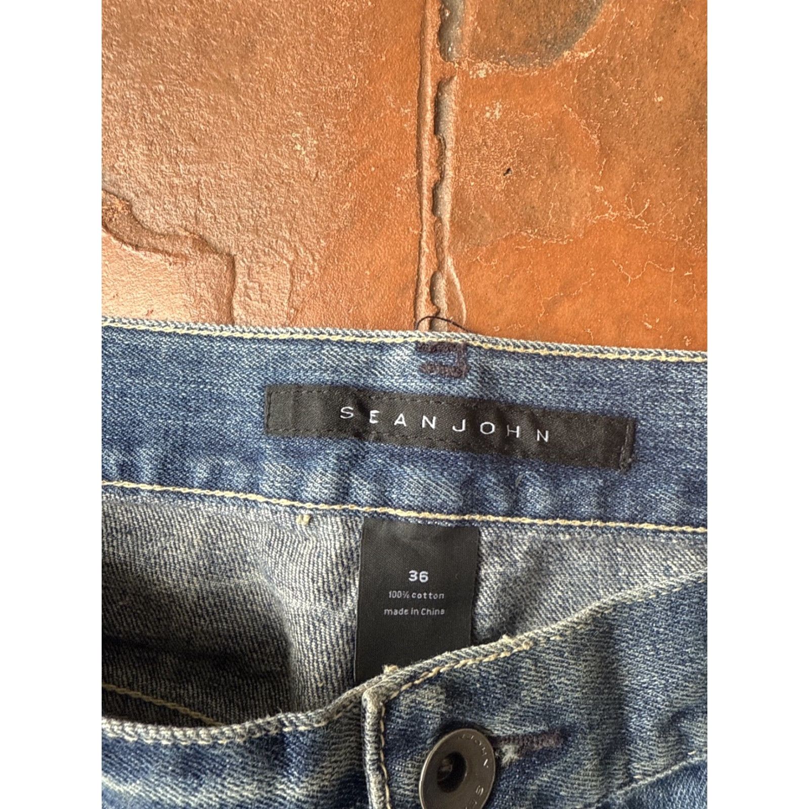 Sean John VINTAGE Sean John Baggy Jeans Mens 36x30 Wide Leg Skater Streetwear Grunge Jeans 90s Hip Hop Mens Regular Blue Denim Cotton Zip 5-Pocket Baggy Jeans Size US 36 / EU 52 - 3 Thumbnail