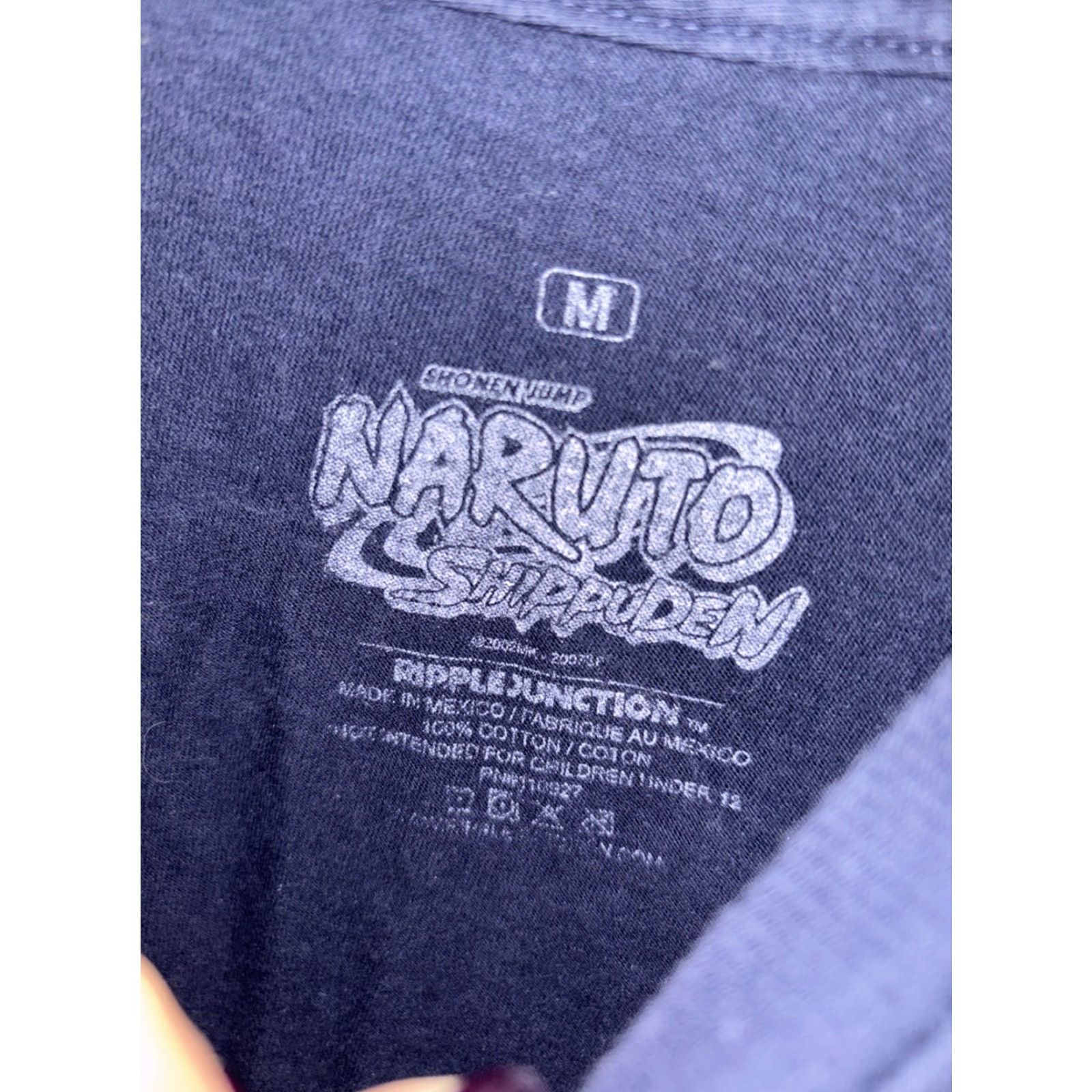Vintage Naruto Shippuden Uchiha Sasuke Long Sleeve T Shirt Blue M Mens Cotton Shirt Graphic Print 90s Anime Retro Ripple Junction Size US M / EU 48-50 / 2 - 3 Thumbnail