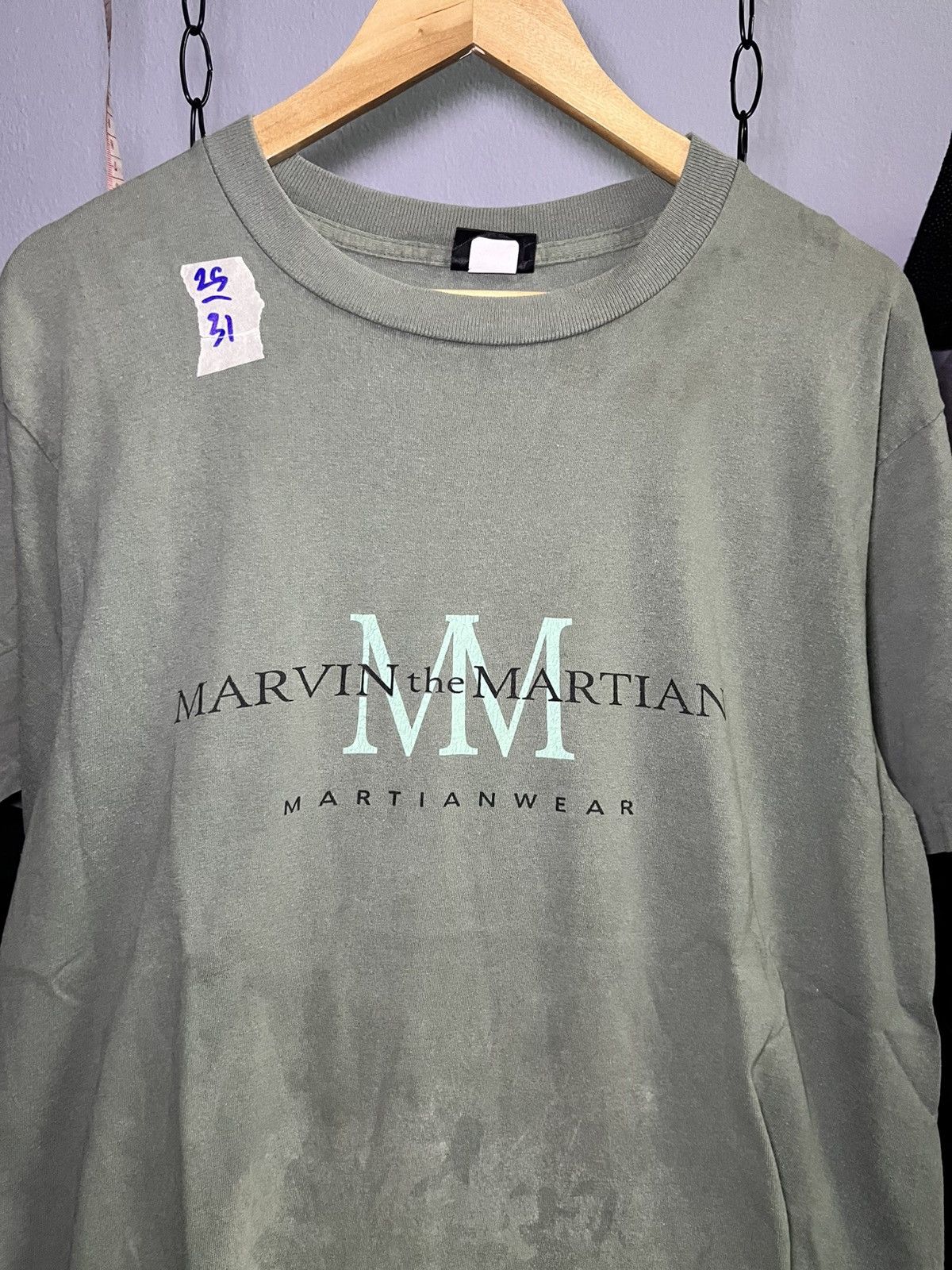 Warner Bros VTG 1995'S Looney Tunes Marvin The Martian “Martian Wear” XL Size US L / EU 52-54 / 3 - 3 Thumbnail