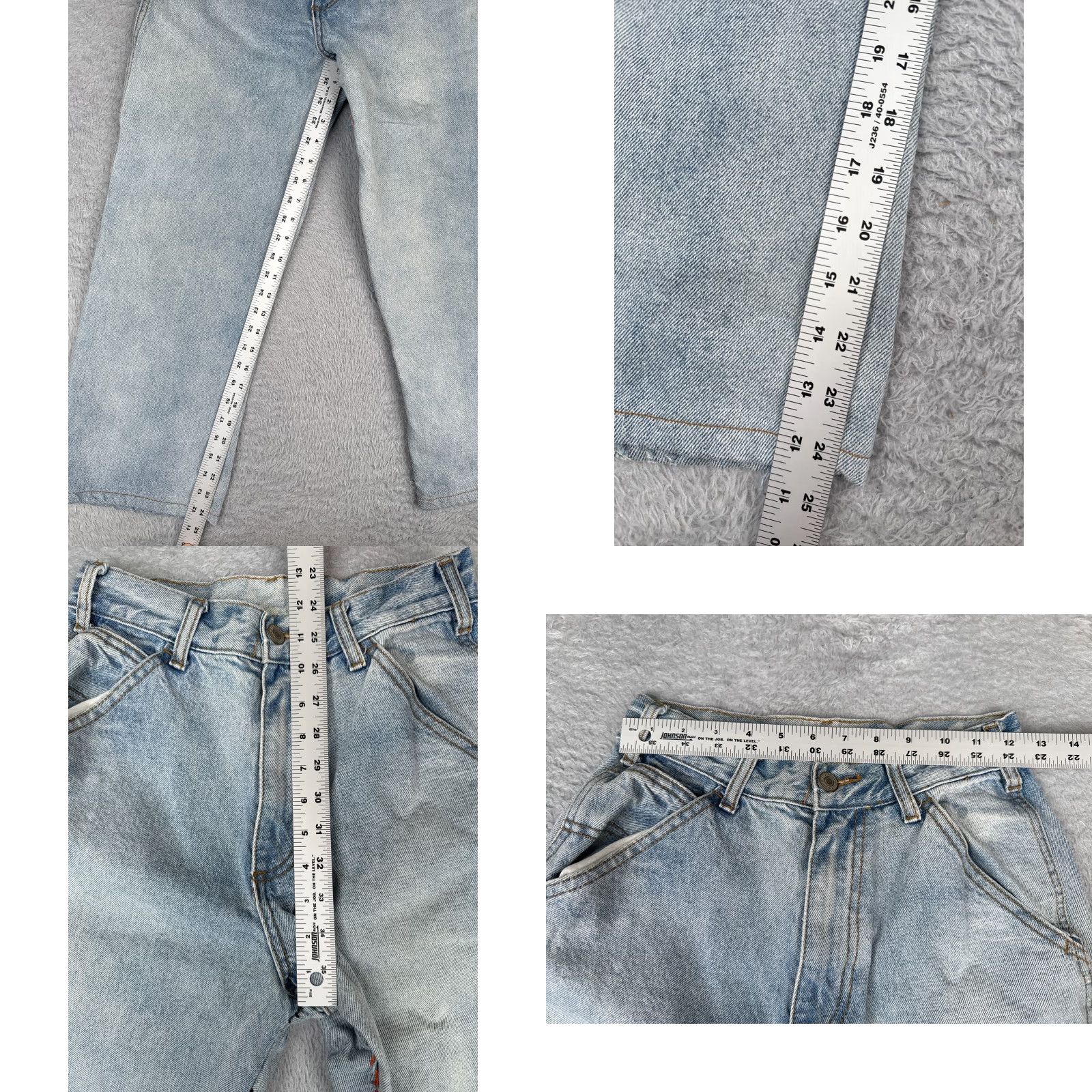 Vintage J Galt Jeans Womens Small Blue Light Wash Wide Leg High Rise Cotton 24x25 Size 28" / US 6 / IT 42 - 8 Thumbnail