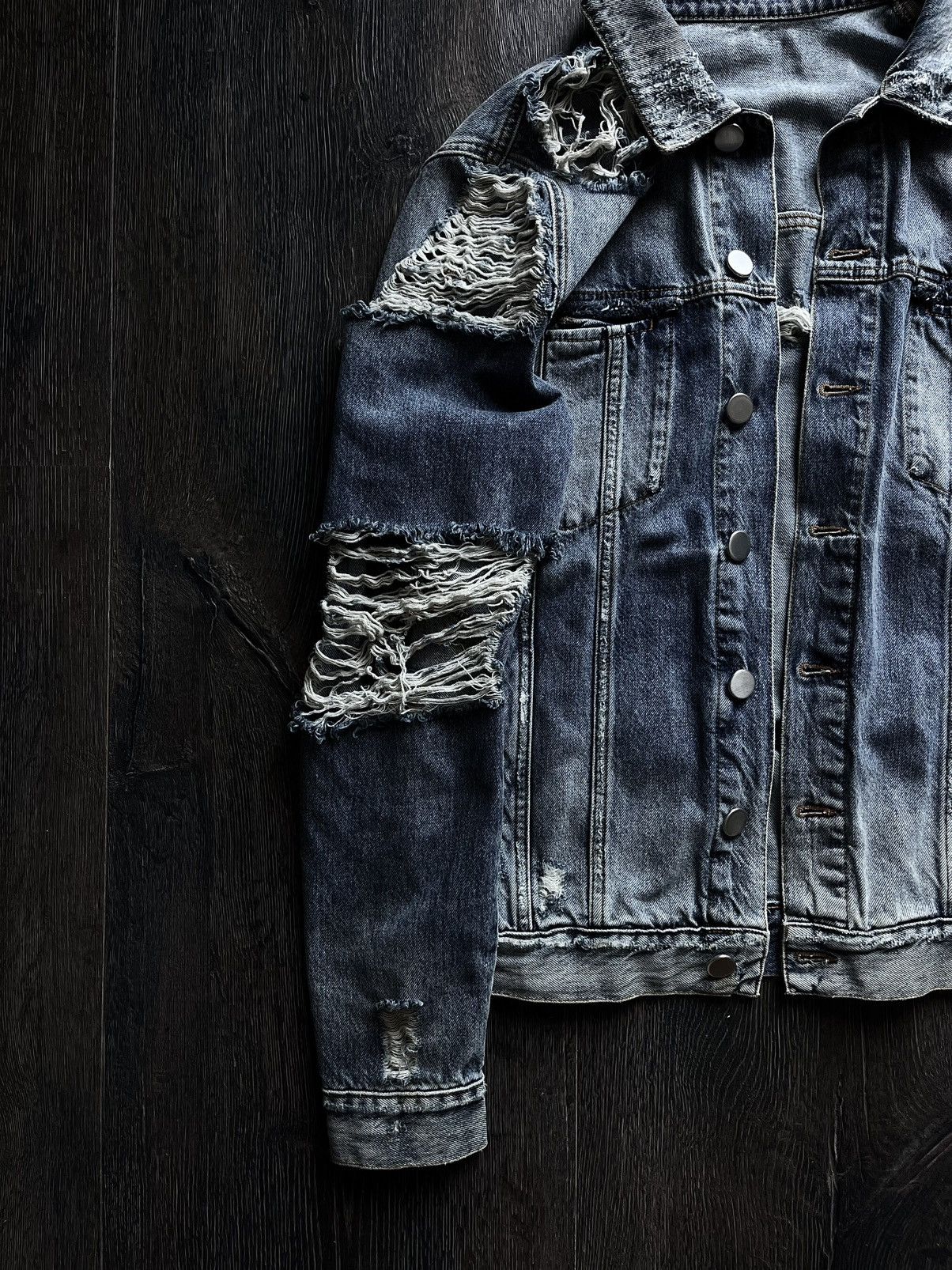 Balmain Balmain Destroyed Distressed Denim Jacket Size US M / EU 48-50 / 2 - 2 Thumbnail