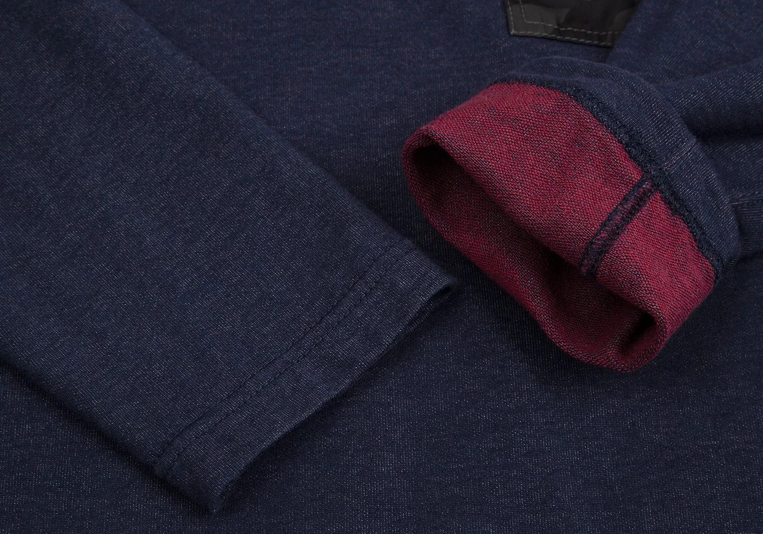 Junya Watanabe Camo Pocket Cut & Sewn Top in Navy and Burdy, Size M Size US M / EU 48-50 / 2 - 7 Thumbnail