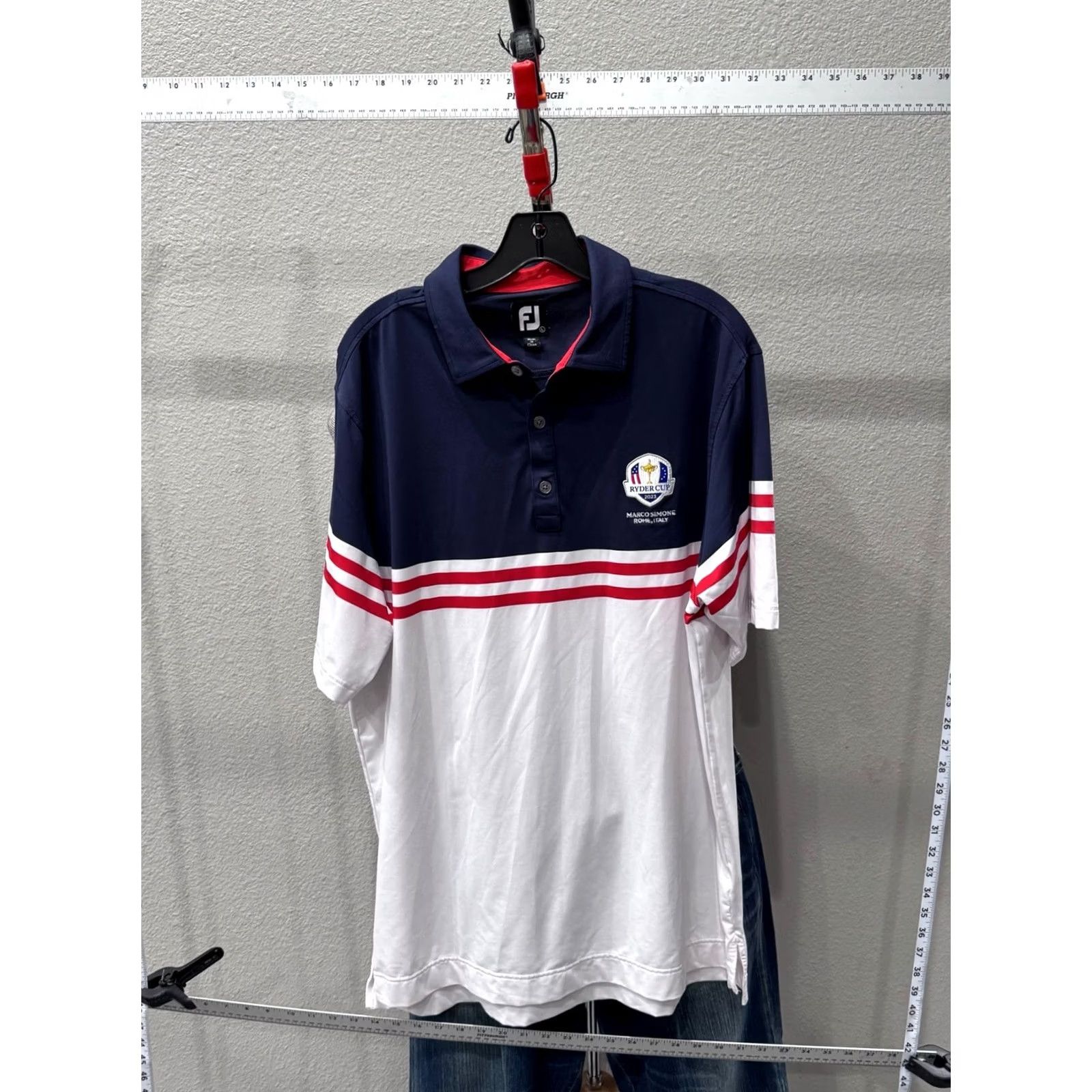 Footjoy Footjoy Polo Shirt Men Large L Rome Italy 23 Rider Cup Multicolor Long Sleeve Polo Shirt Size US XS / EU 42 / 0 - 3 Thumbnail