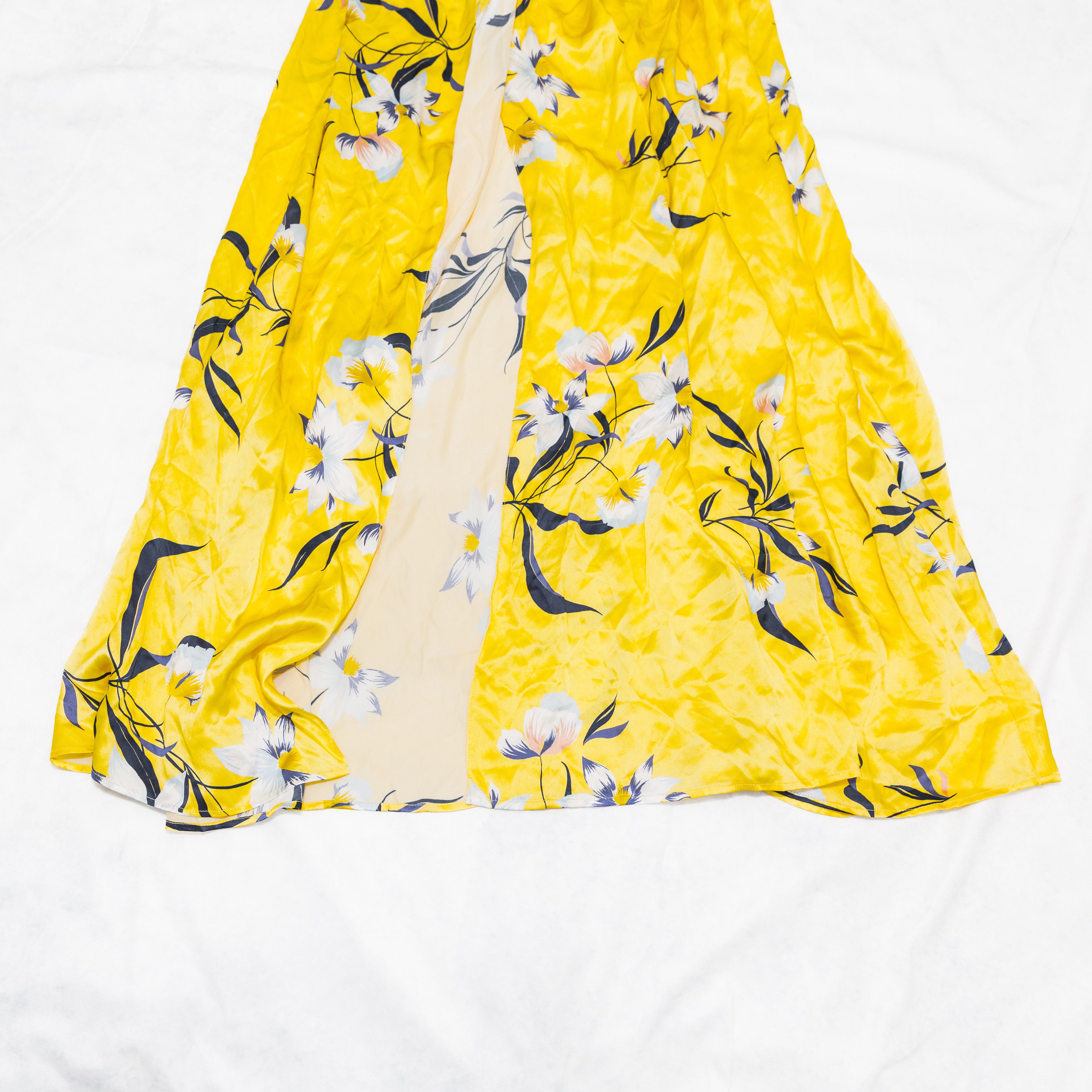 Amanda Uprichard Amanda Uprichard McCanna Yellow Floral Gown 100% Silk Small Size S / US 4 / IT 40 - 6 Thumbnail