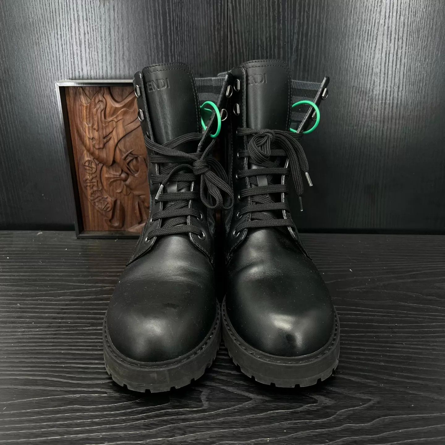 Fendi Fendi Black & Gray Martin Boots US8/EU42 with Box Size US 9 / EU 42 - 4 Thumbnail