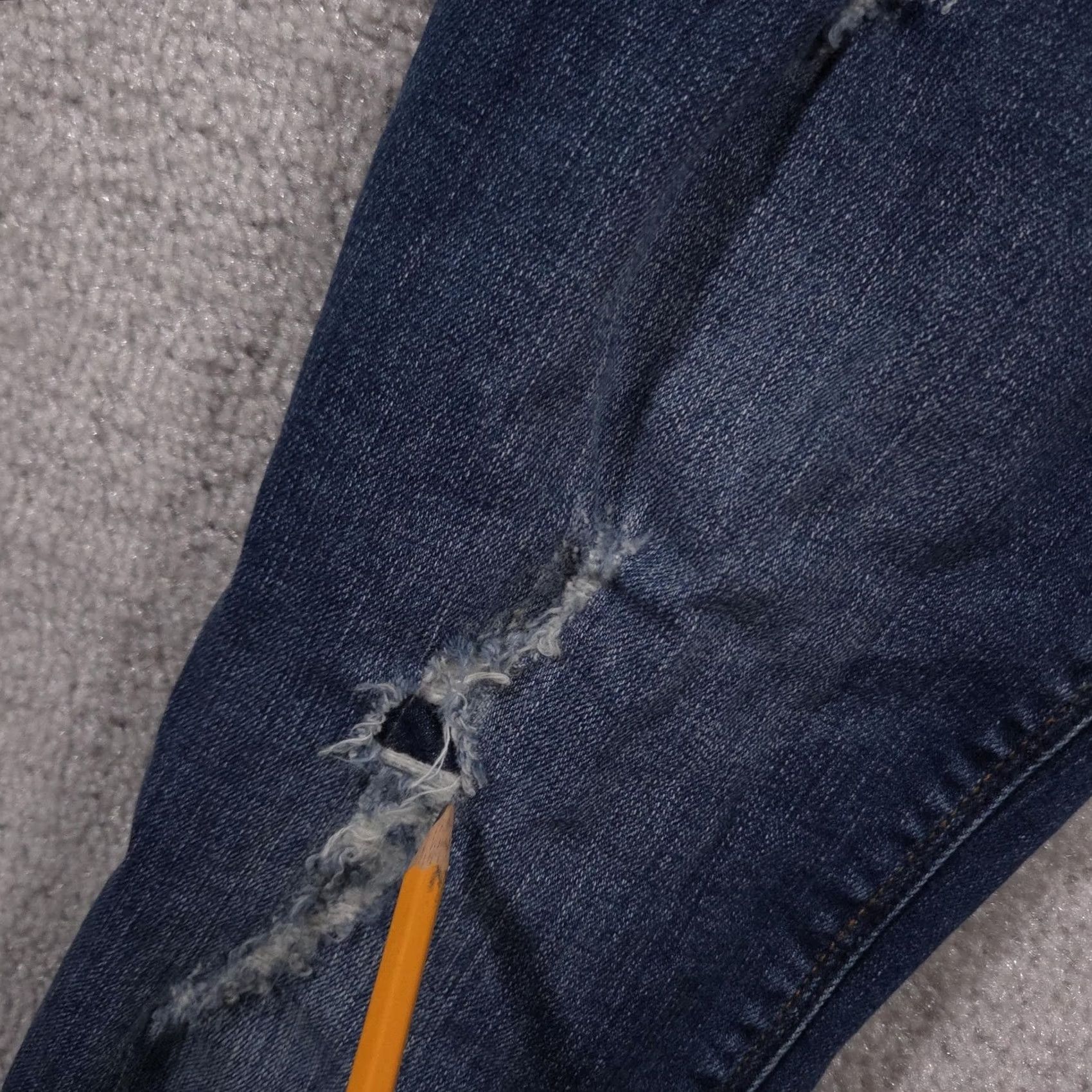 Zara Zara Trafaluc Denim Jeans Womens 6 Blue Medium Wash Distressed Ripped Skinny TRF Zip Pocket Pockets Slim Rise Mid Inseam 28in Crew Size 28" / US 6 / IT 42 - 7 Thumbnail