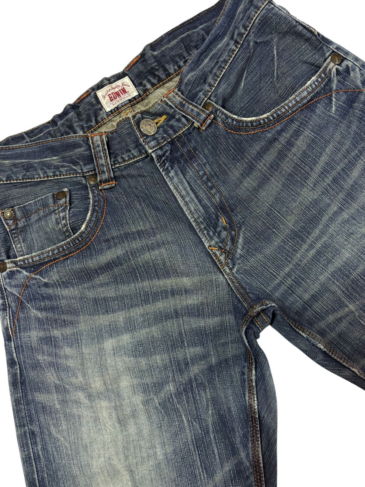 Edwin Vtg Edwin XV Japan Distressed Jeans Size US 31 - 3 Thumbnail