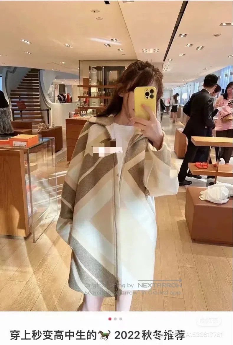 Hermes Hermes 2022 autumn-winter new warm-toned wool coat Size XS / US 0-2 / IT 36-38 - 6 Thumbnail