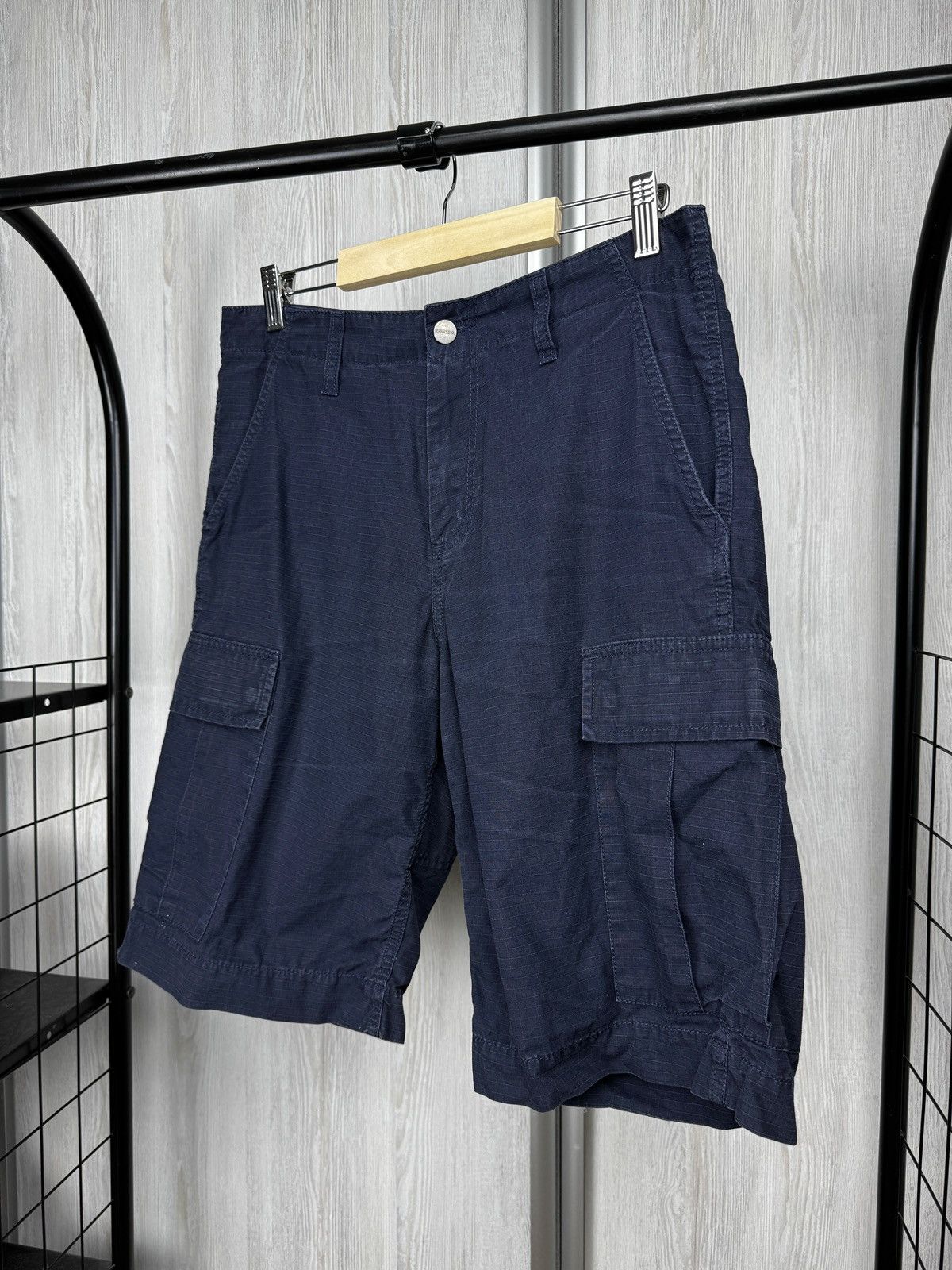 Carhartt Wip Carhartt WIP Dark Blue Regular Cargo Shorts Size US 31 - 5 Thumbnail