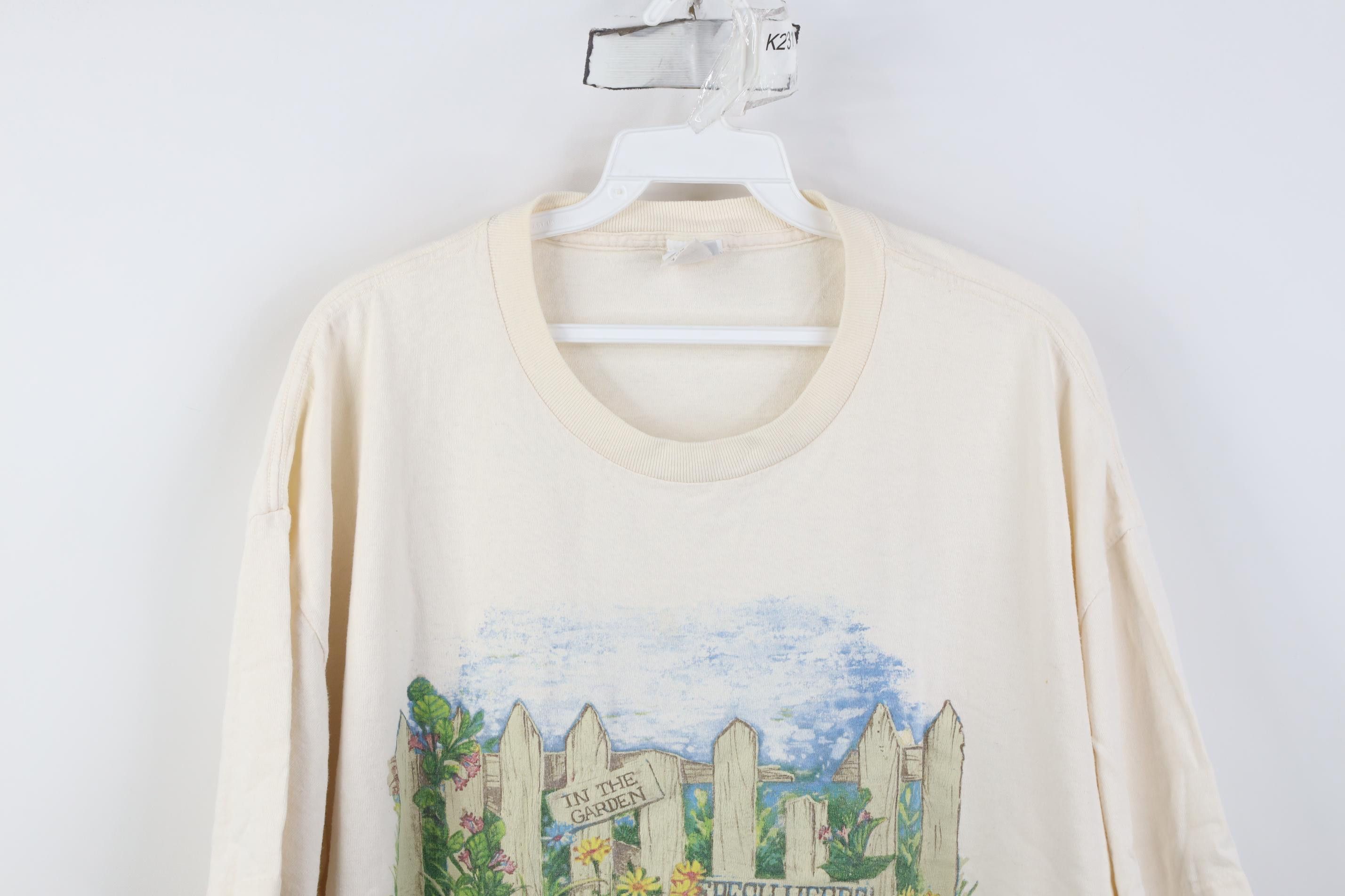 Vintage Vintage 90s Streetwear The Herb Garden T-Shirt Beige USA Size ONE SIZE - 2 Thumbnail