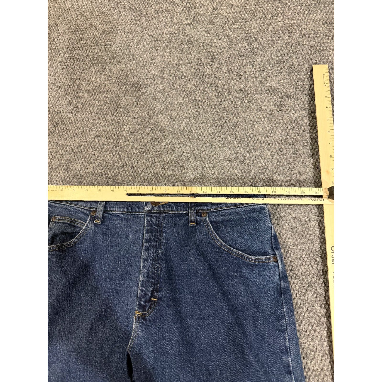 Wrangler Wrangler Jeans Regular Straight 36x29 Denim Blue Men 5-Pocket Cotton Workwear Size US 36 / EU 52 - 3 Thumbnail
