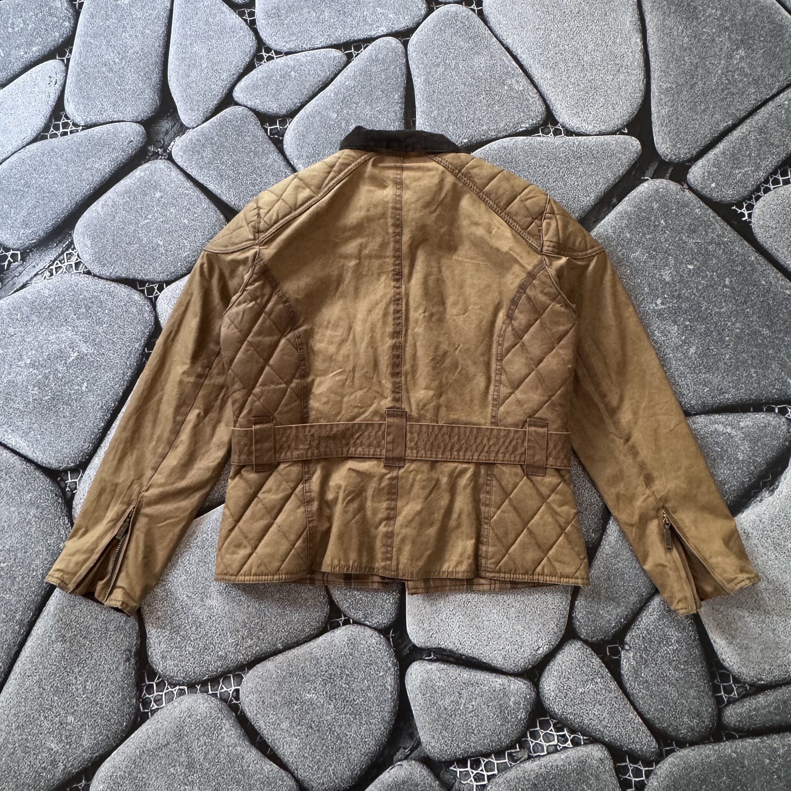 Barbour × Vintage BARBOUR INTERNATIONAL BIKER WAXED WMN JACKET SAND CASUAL Size M / US 6-8 / IT 42-44 - 3 Thumbnail