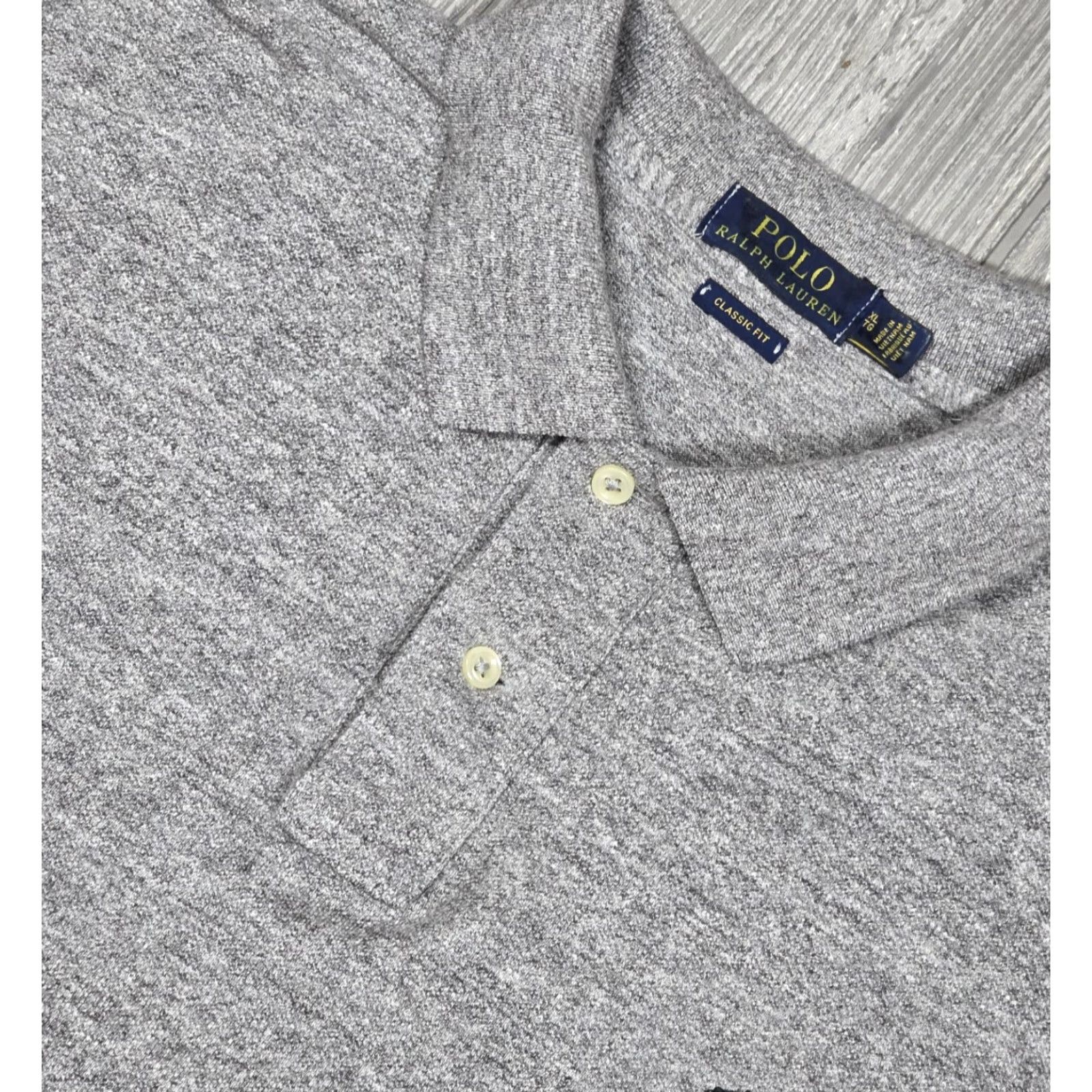 Polo Ralph Lauren Polo Ralph Lauren Polo Shirt XL Heather Gray Short Sleeve Men Pique Black Pony Size US XL / EU 56 / 4 - 5 Thumbnail