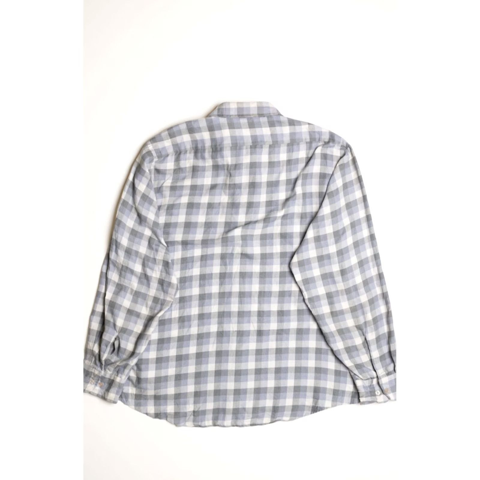 Vintage VINTAGE Manhattan Shirt X-Large Gray Flannel Checkered Pattern Size US XL / EU 56 / 4 - 3 Thumbnail