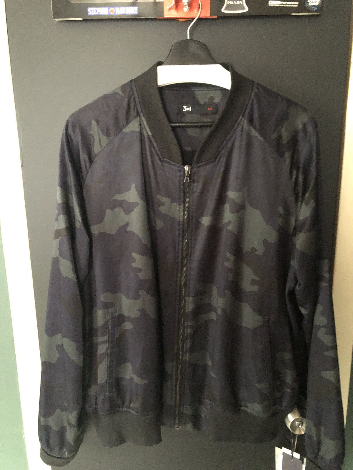 Other 3x1 Satin Camo Bomber Jacket Med Size US L / EU 52-54 / 3 - 3 Thumbnail