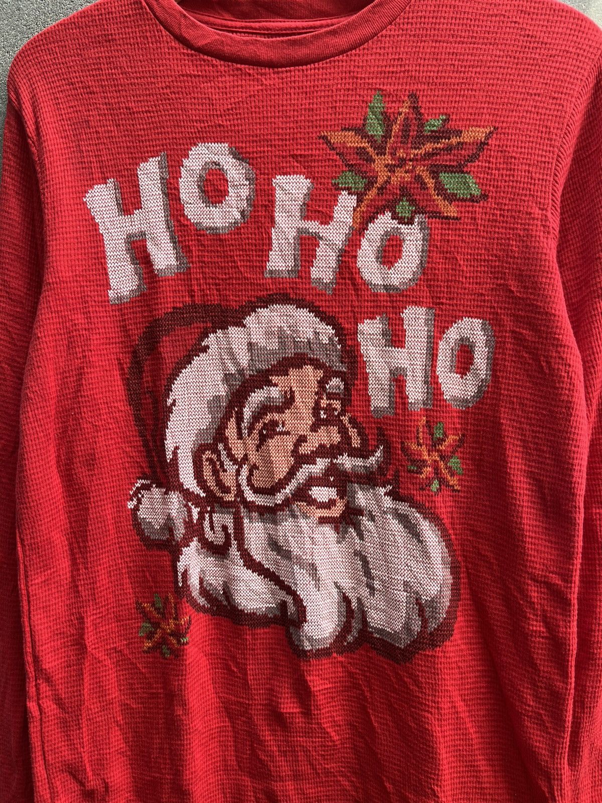 Human Made × Hysteric Glamour × Kapital Vintage Santa “HO HO HO” Tee – Waffle Knit Holiday Shirt Size US M / EU 48-50 / 2 - 3 Thumbnail