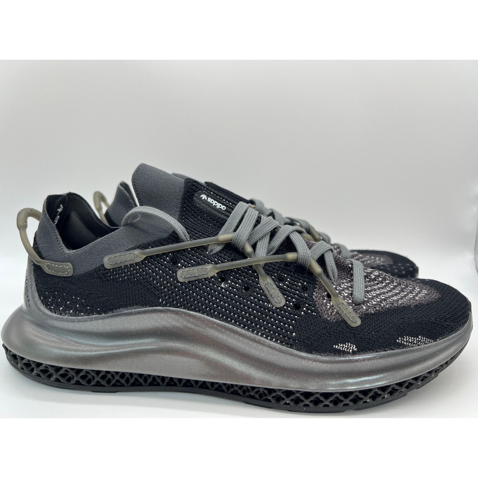 New Adidas 4D Fusio Silver Metallic  Black Shoes Sneakers Men\'s Size 10.5 H04512 New Adidas 4D Fusio Silver Metallic Black Shoes Sneakers  main image 3