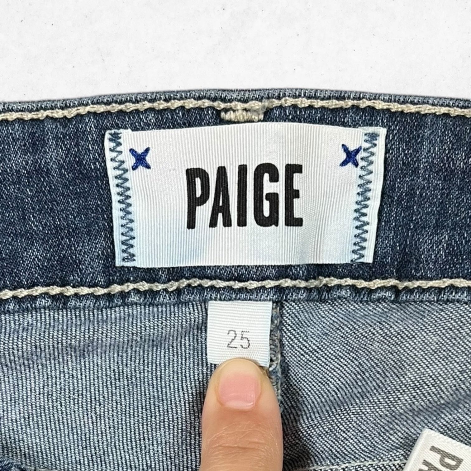 Paige Paige Jeans Verdugo Crop Women's 25 Stretch Denim Raw Hem Size 25" / US 0 / IT 36 - 3 Thumbnail