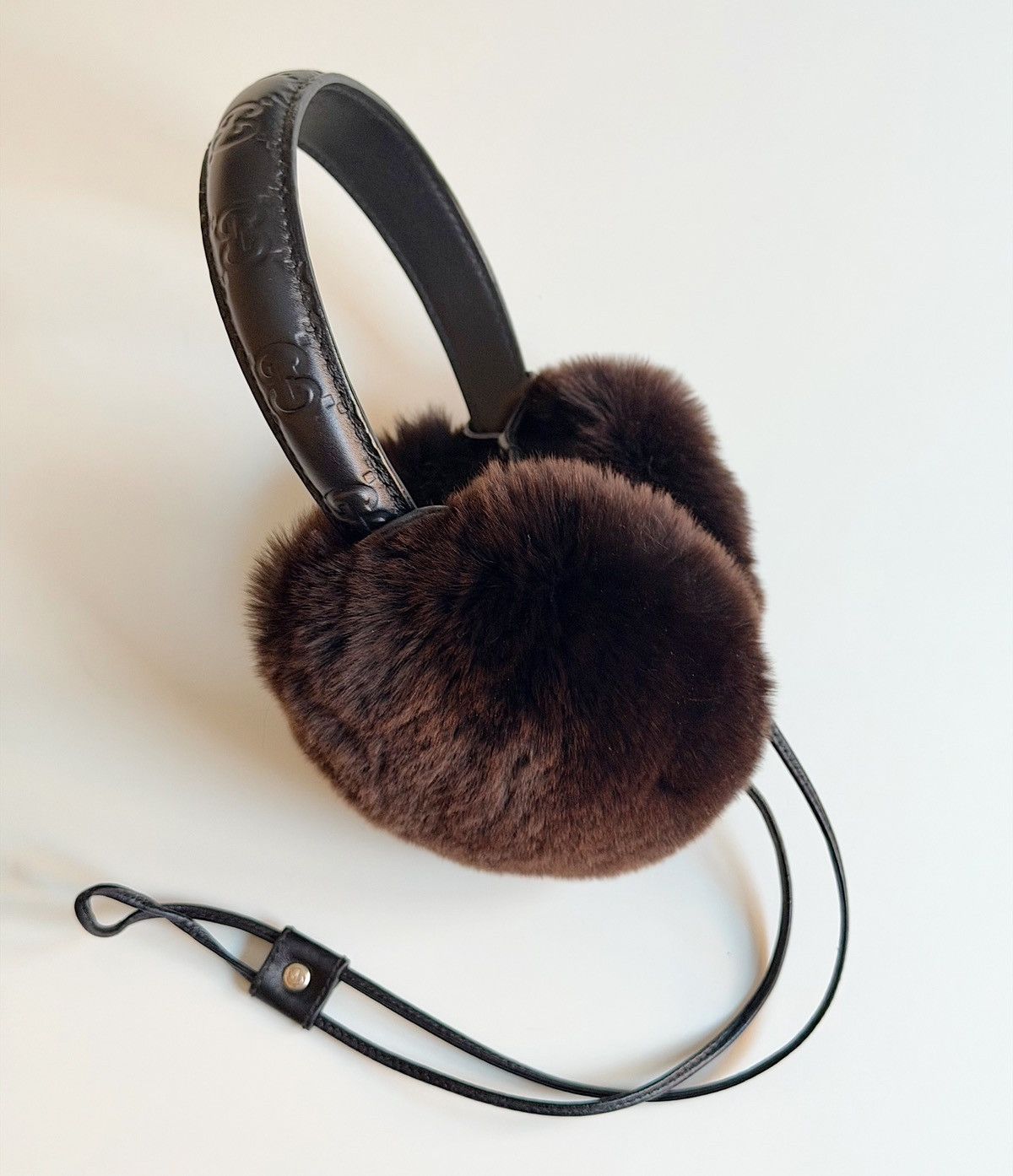 Gucci GUCCI Tom Ford FW 2003 Lapin Fur Ear Muffs Monogram warmers Size ONE SIZE - 4 Thumbnail