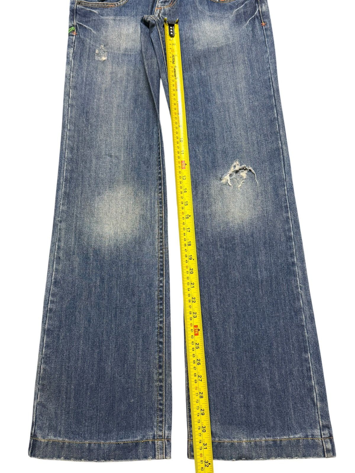 Hysteric Glamour Vintage Japanese Brand Embroidered Ed Hardy Inspired Flare Size 28" / US 6 / IT 42 - 10 Thumbnail