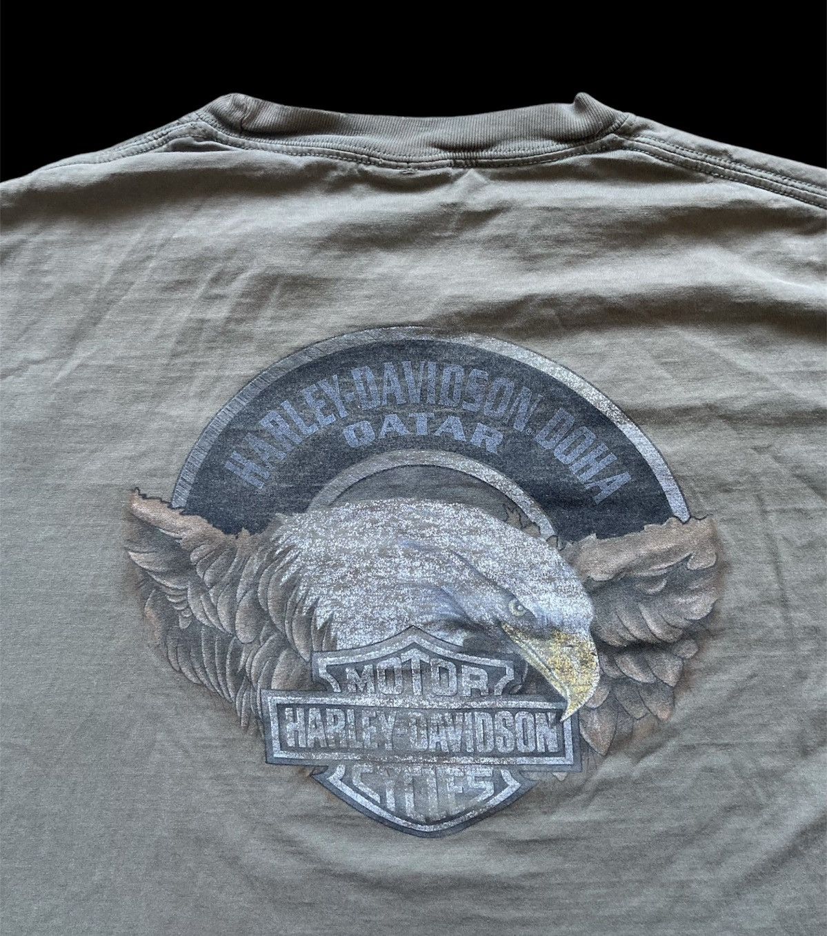Vintage Harley Davidson Motorcycles Tee Doha Oatar Distressed VTG Size US XL / EU 56 / 4 - 8 Thumbnail