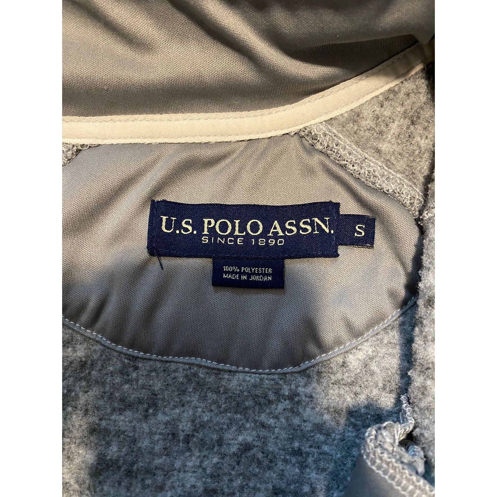 U.S. Polo Assn. US Polo Assn Full Zip Heather Gray Sweatshirt Womans Small Size S / US 4 / IT 40 - 3 Thumbnail
