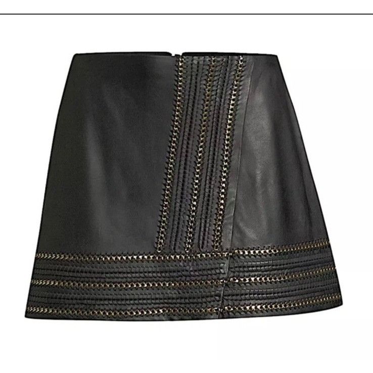 Alice + Olivia Alice + Olivia Leather Mini Skirt Lamb Soft Leather w/ Edgy Size 25" / US 0 / IT 36 - 1 Thumbnail