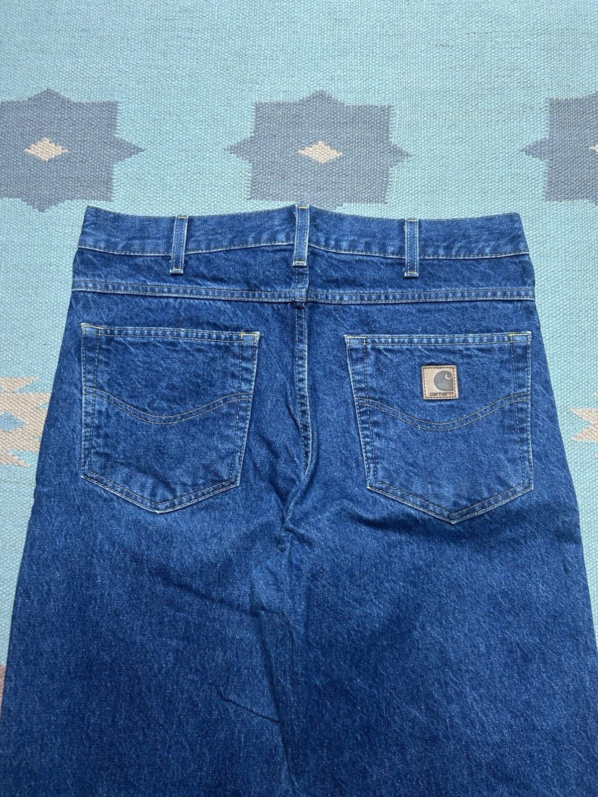 Vintage Vtg Carhartt jeans loose relaxed B17 DST dark skater 33x33 Size US 33 - 7 Thumbnail