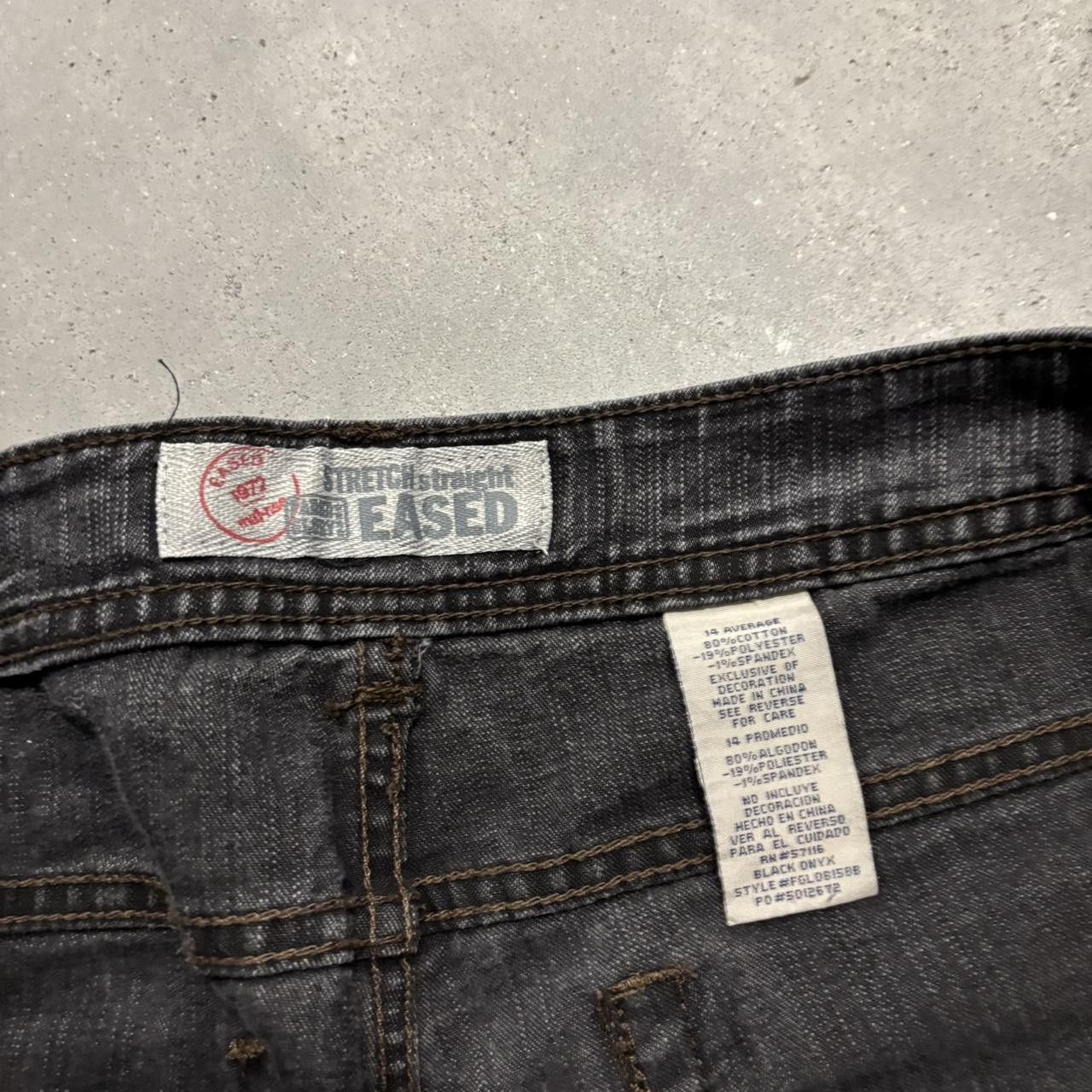 Japanese Brand × Vintage Crazy Vintage Y2K/2000s Grunge Black Denim Jeans! Size US 34 / EU 50 - 8 Thumbnail