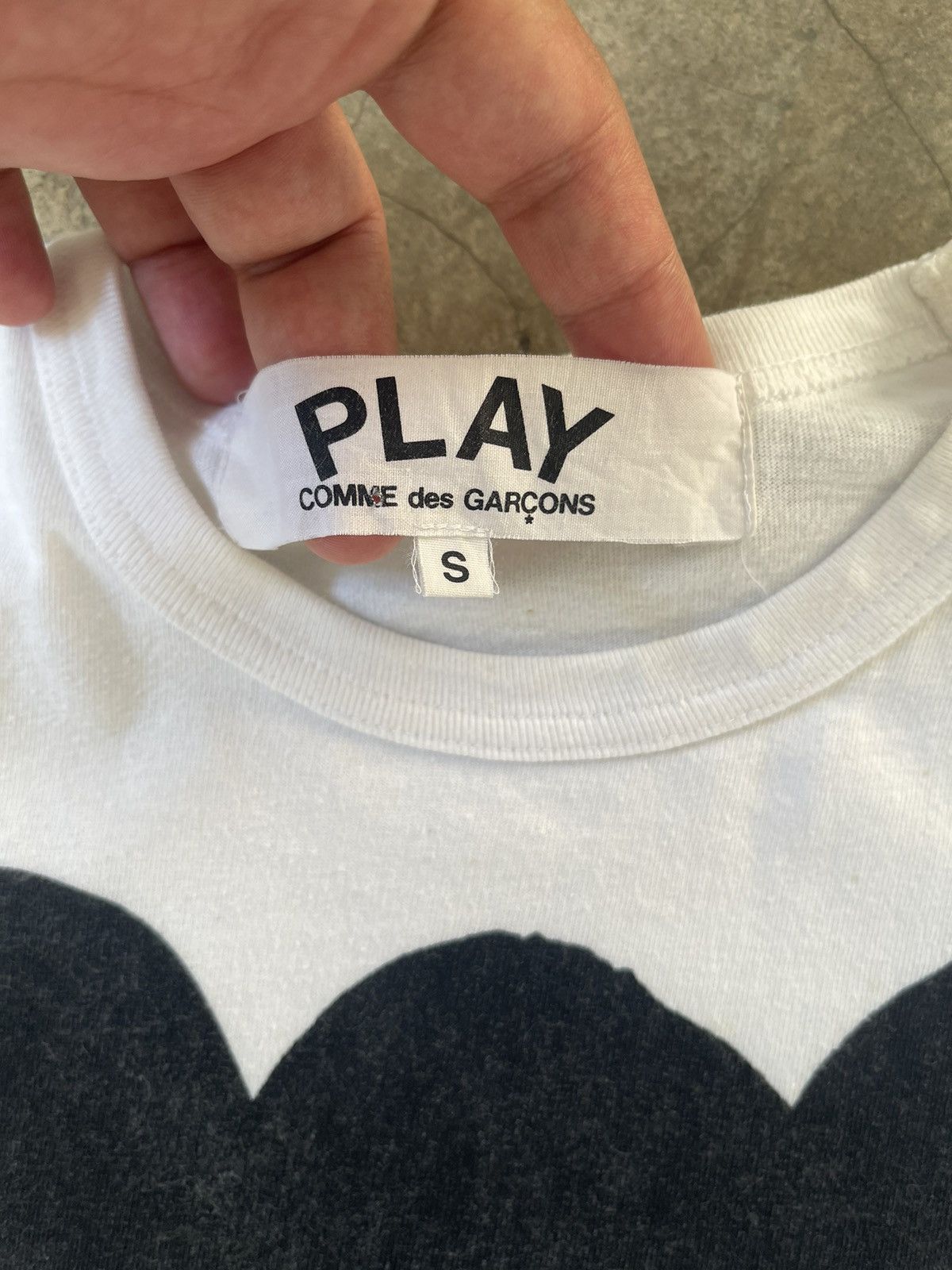 Comme des Garcons PLAY Comme Des Garcons PLAY Bape Logo Tee Size US S / EU 44-46 / 1 - 4 Thumbnail