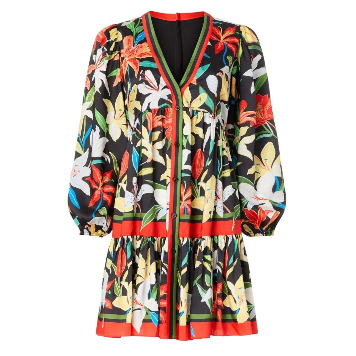 Kate Spade New York Summer Lilies Twill Dress Multi Size L