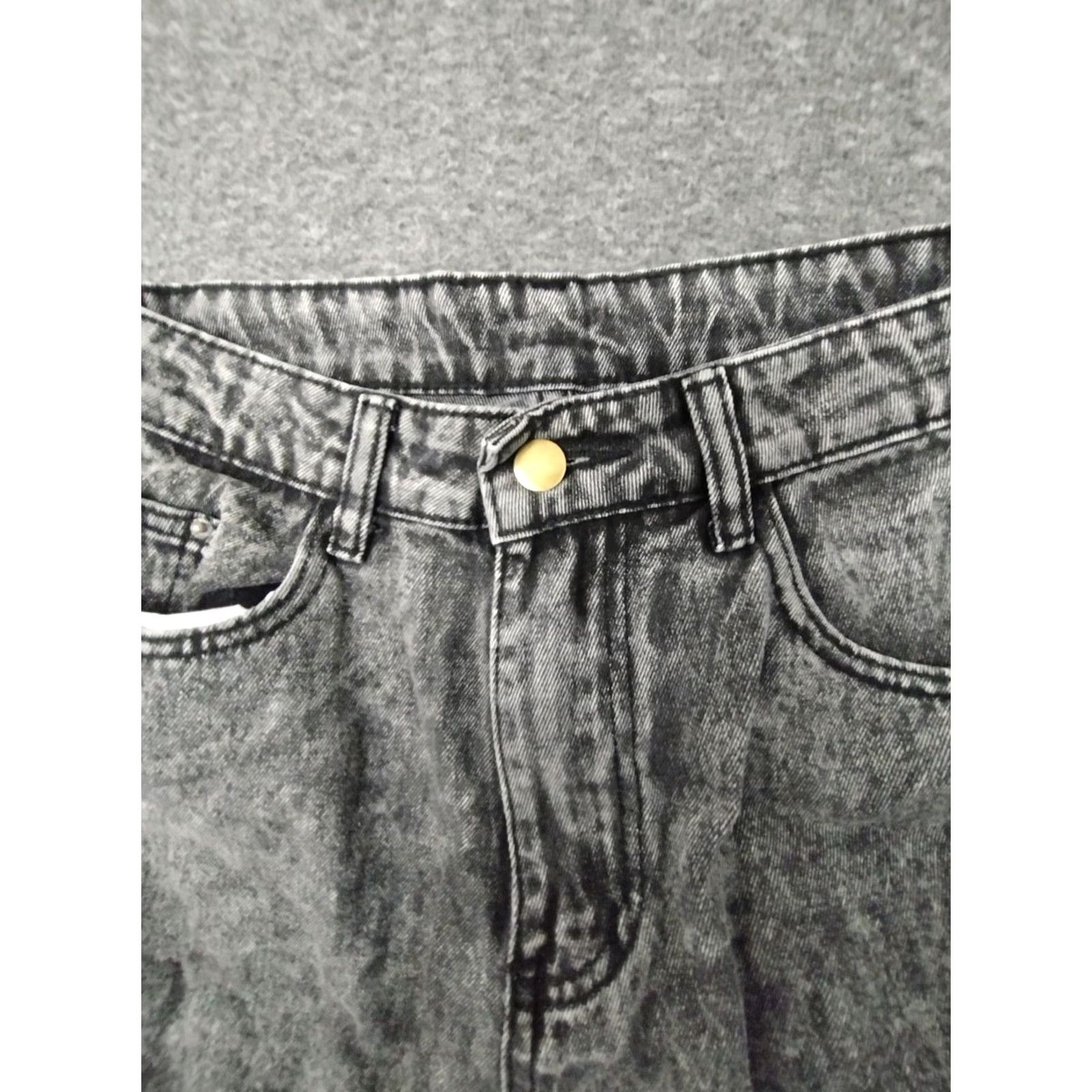 AG Jeans Jeans Brand Jeans Charcoal Gray High Rise Distressed Elastic Waist 5-Pocket Denim Jeans Mens? Size 32" / US 10 / IT 46 - 3 Thumbnail