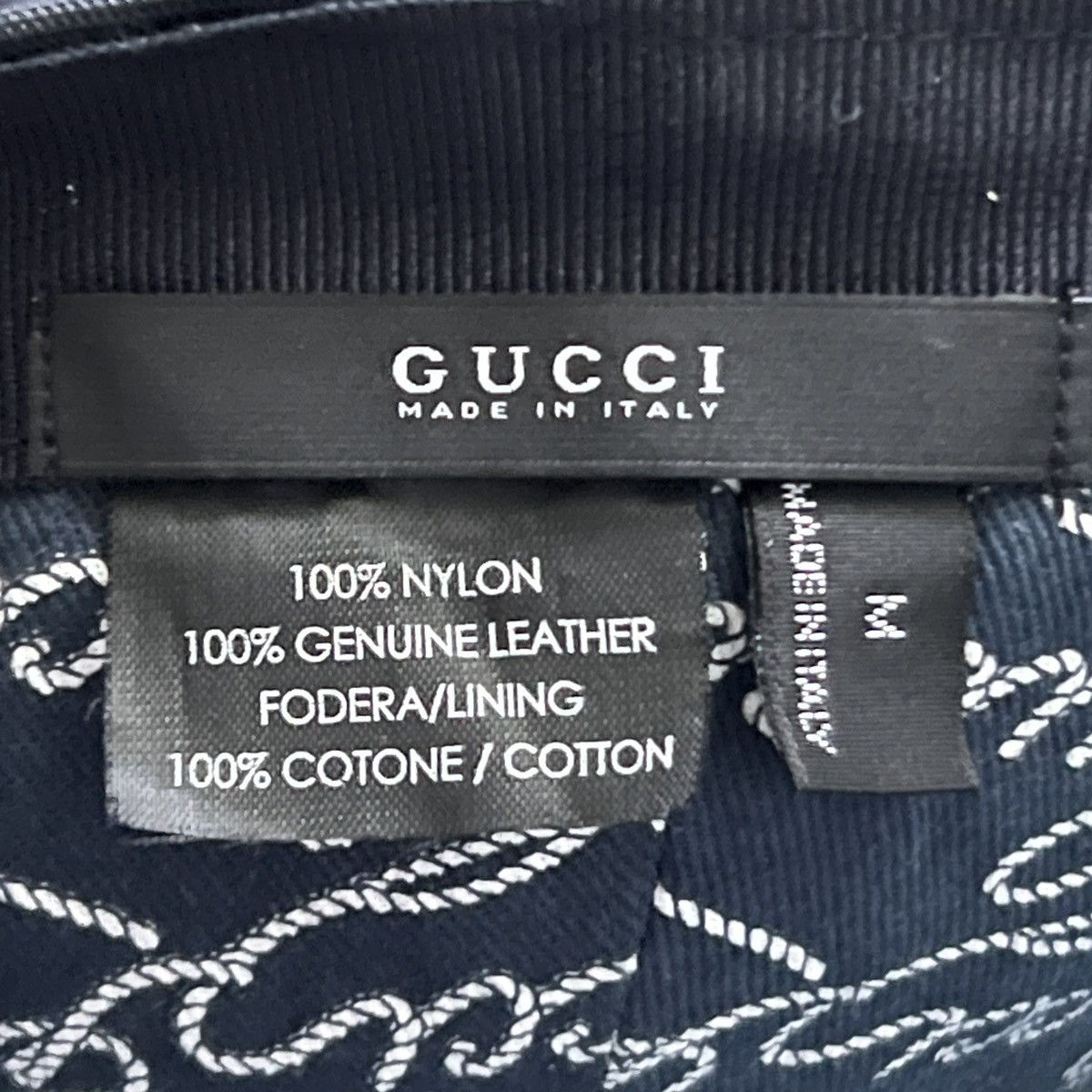 Gucci Gucci Baseball Cap Hat Spellout Big Logo Dark Navy Nylon Size ONE SIZE - 7 Thumbnail