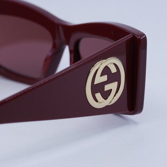 Gucci 🕶️ New Gucci GG1842S 005 Sunglasses - Burgundy Frame, Red Size ONE SIZE - 5 Thumbnail