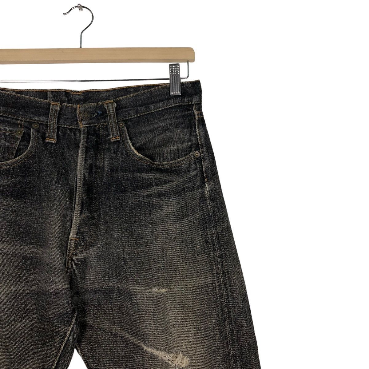 Hysteric Glamour 🔥Vtg Denime Japan Distressed Denim Jeans Punk Wear Size US 30 / EU 46 - 5 Thumbnail