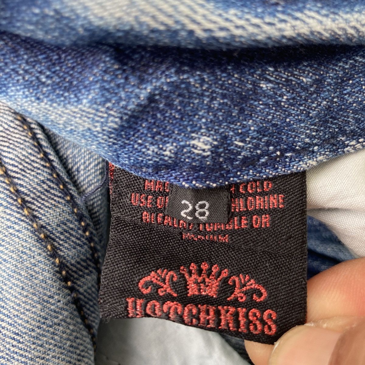 If Six Was Nine × Japanese Brand HOTCHKISS DENIM FLARED DISTRESSED JEANS Size US 28 / EU 44 - 14 Thumbnail