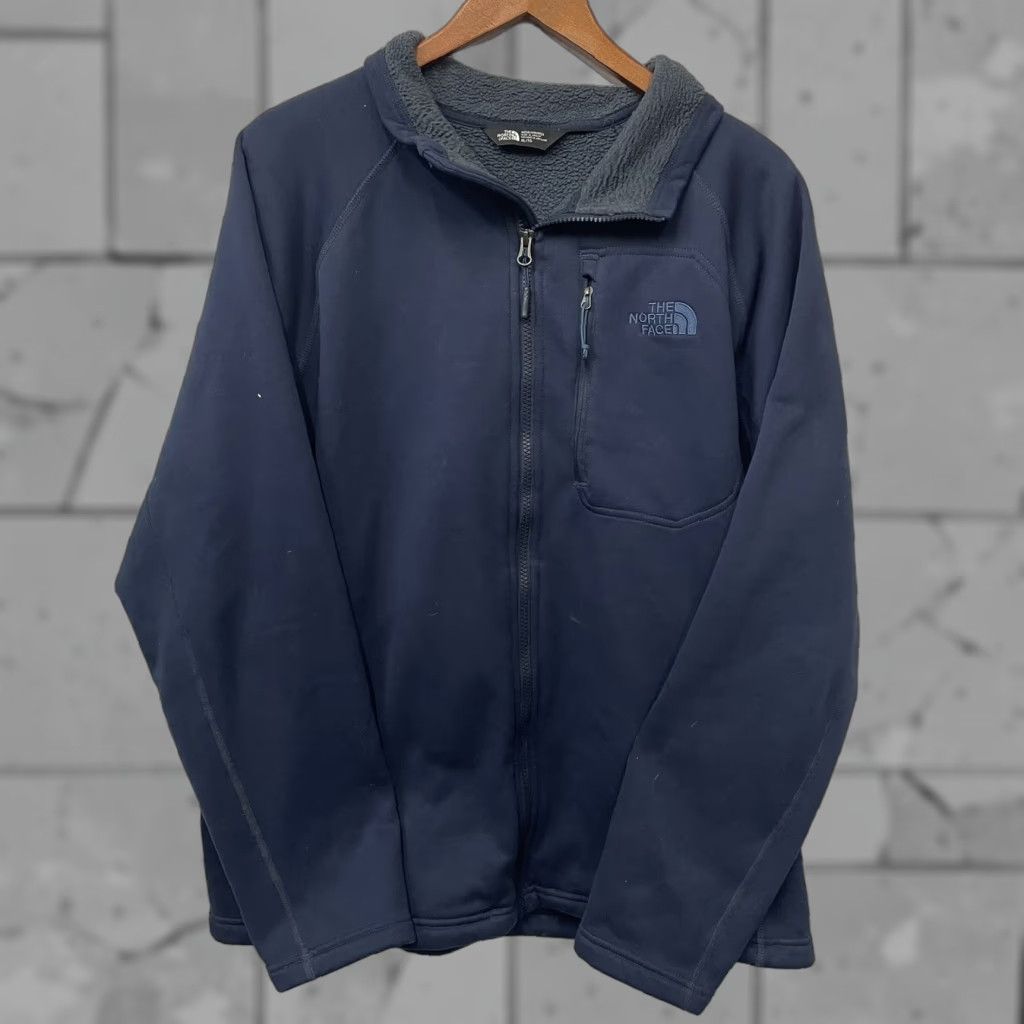 The North Face The North Face Dark Blue Zip-Up 100% Polyester Fleece Jacket Mens XL Blue Overcoat Jacket Size US XL / EU 56 / 4 - 1 Thumbnail