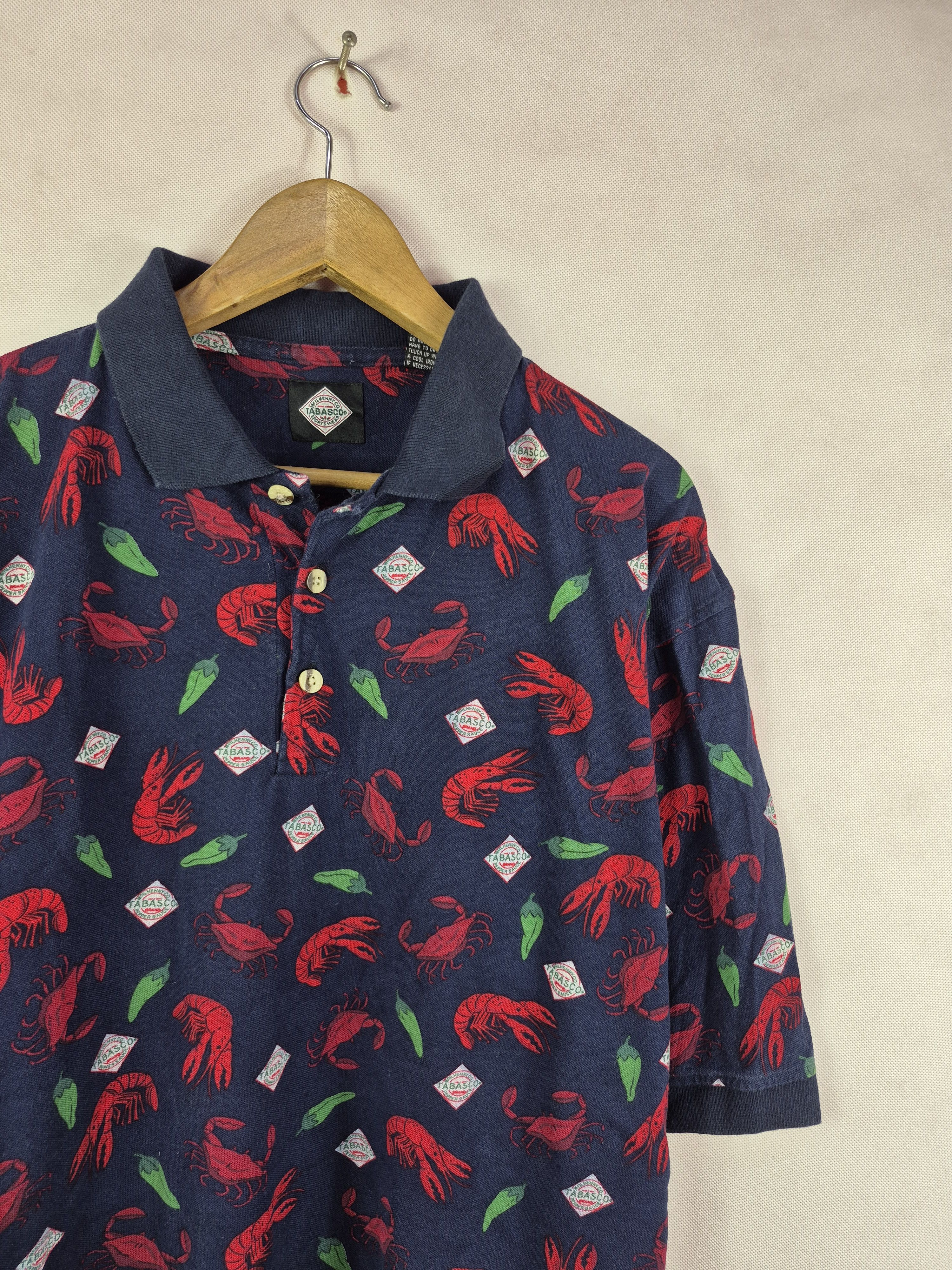 Tabasco 🔥 Tabasco Fullprint Sea Creatures Motives Polo Tee Size US XL / EU 56 / 4 - 2 Thumbnail