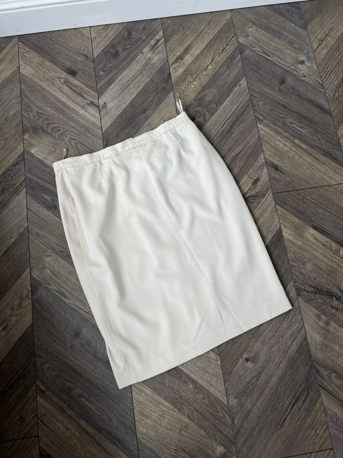Designer × Escada × Vintage Vintage ESCADA Cream White Pencil Skirt Elegant Office Wear Size M / US 6-8 / IT 42-44 - 6 Thumbnail
