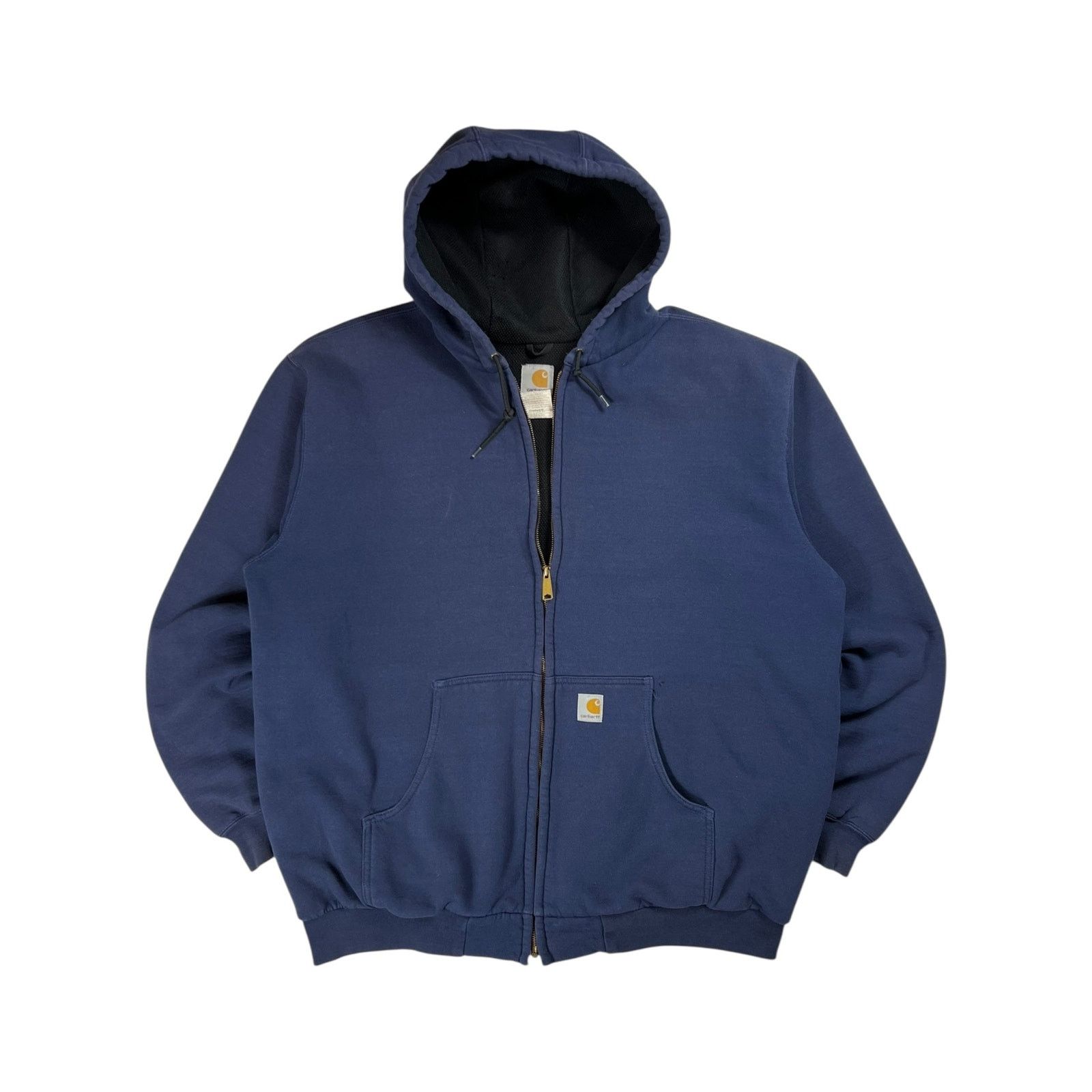 Carhartt × Vintage Vintage 90s Carhartt Zip Hoodie XL - Distressed