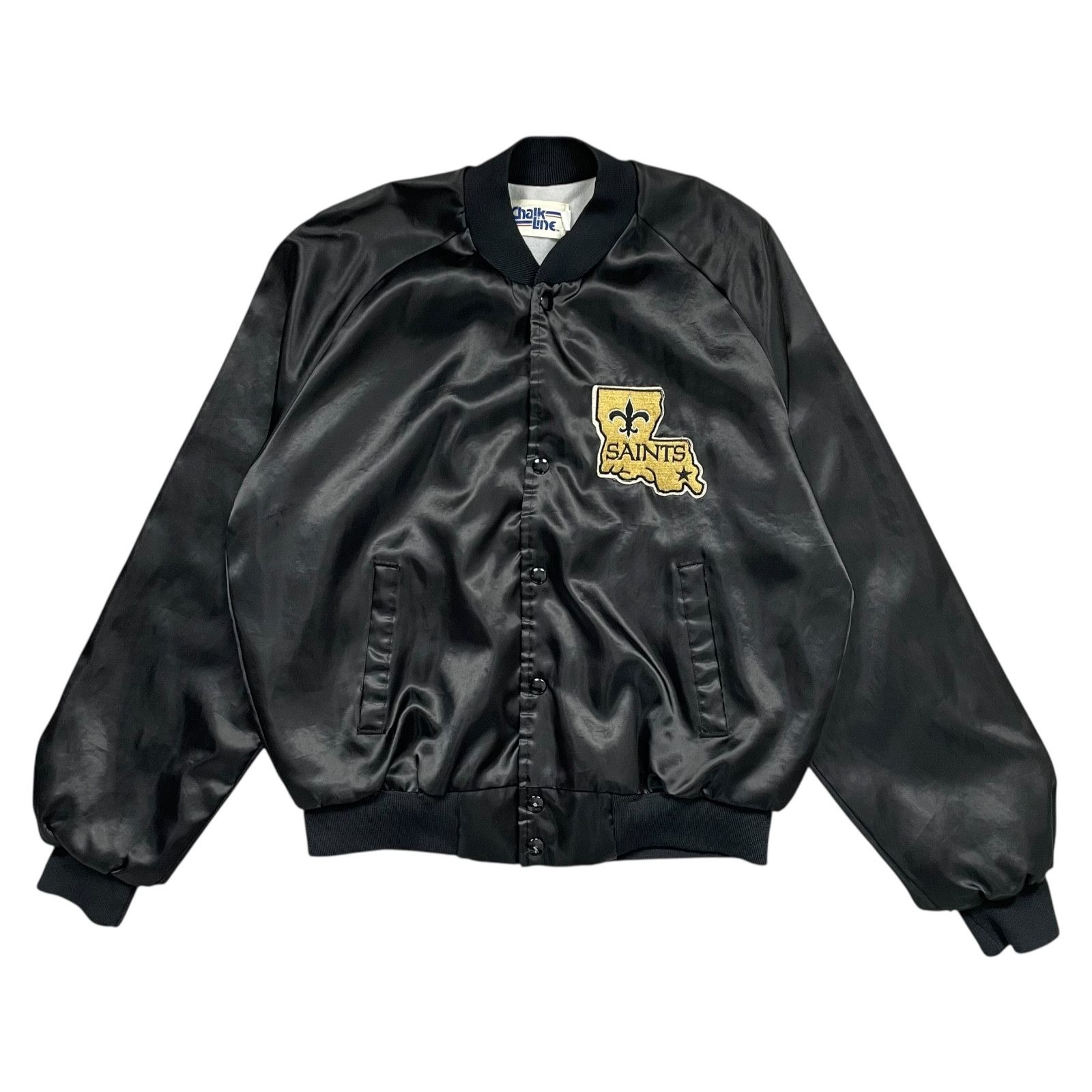 NFL VTG 90s NEW ORLEANS SAINTS CHALK LINE SATIN JACKET BLACK L Size US L / EU 52-54 / 3 - 1 Thumbnail