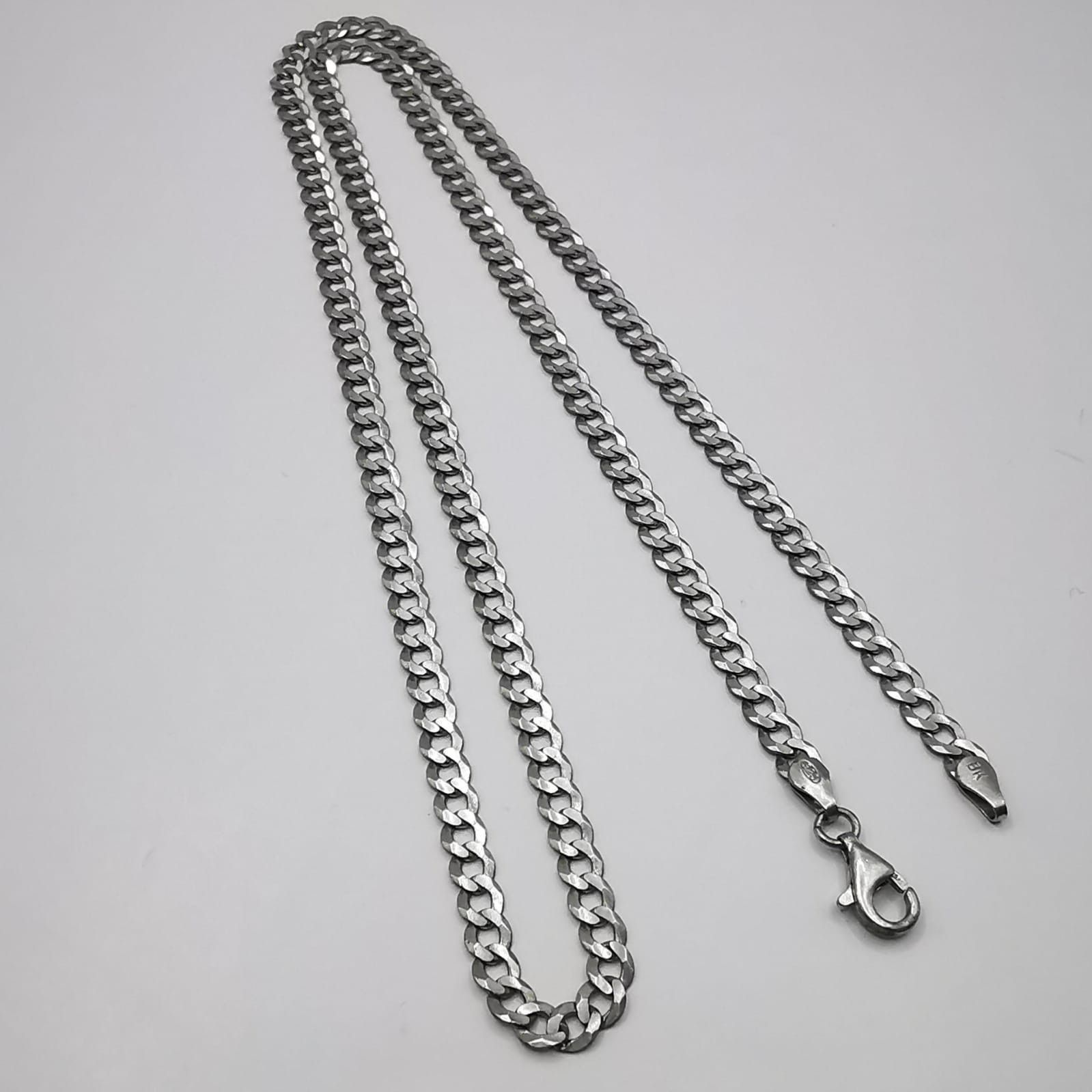 Sterling Silver Vintage 925 Sterling Silver chain necklace Signed 12,55g Size ONE SIZE - 2 Thumbnail