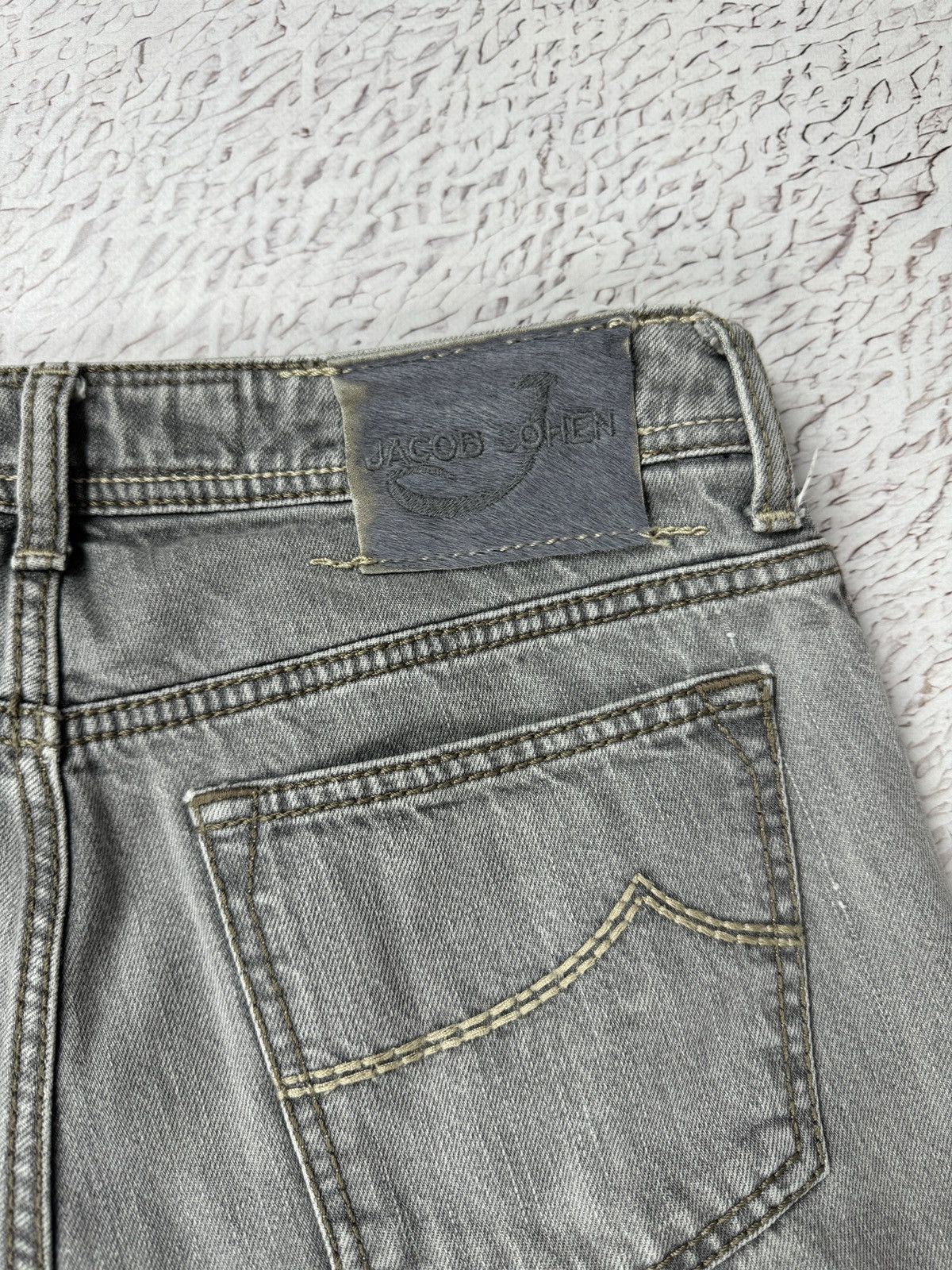 Jacob Cohen Jacob Cohen grey luxury denim handmade Japanese fabric jeans Size US 31 - 21 Thumbnail