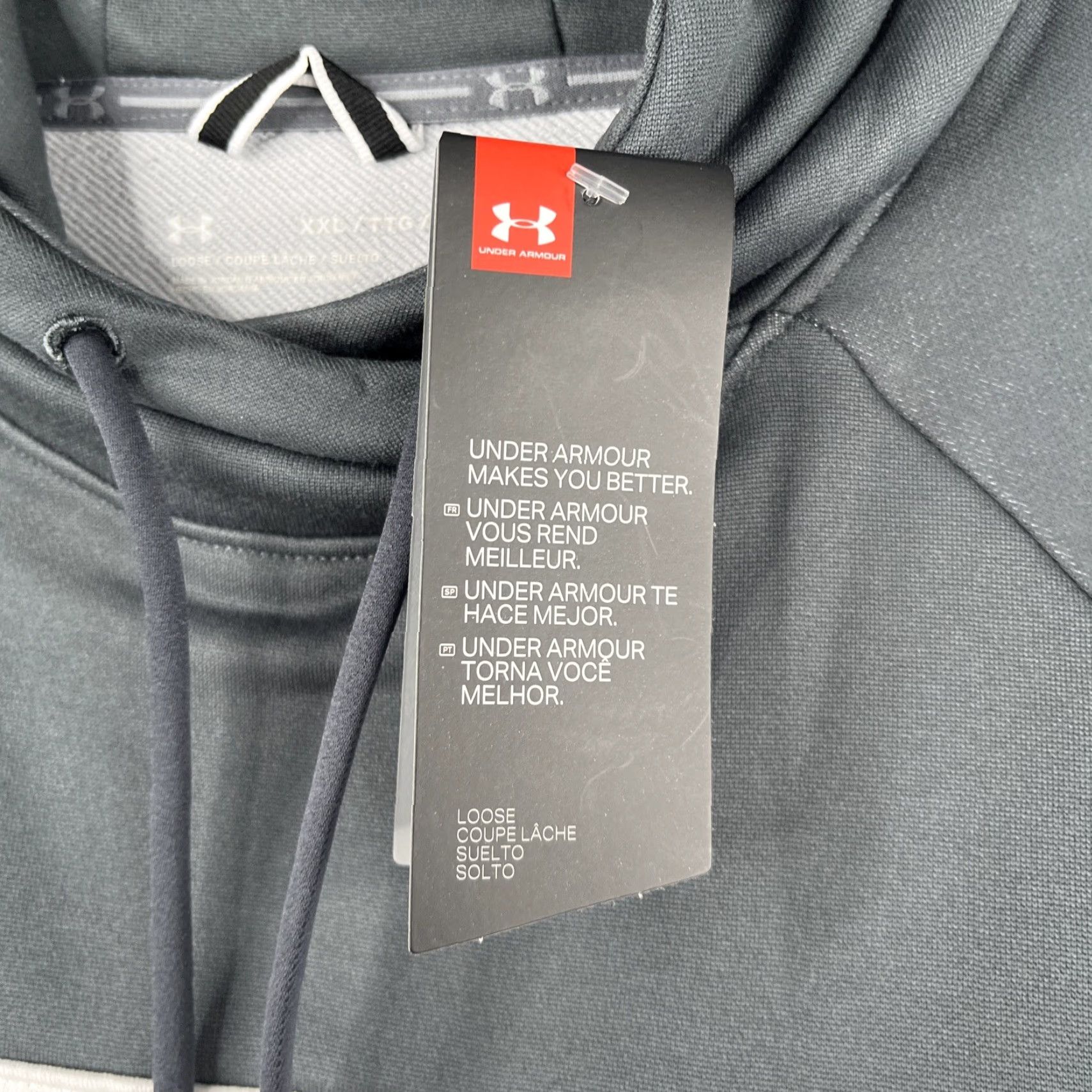 Under Armour Under Armour Hoodie Sweatshirt Womens XL Gray Colorblock Pullover Hoodie Activewear NWT Performance Pockets Logo 90s? Size XL / US 12-14 / IT 48-50 - 5 Thumbnail