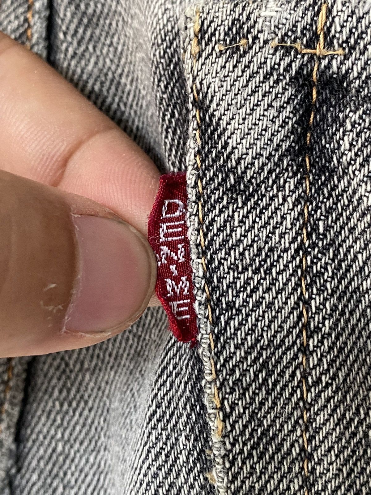 Japanese Brand × Vintage BLEACHING 1990s Denime Distressed FadeBlack Jeans Size US 29 - 11 Thumbnail